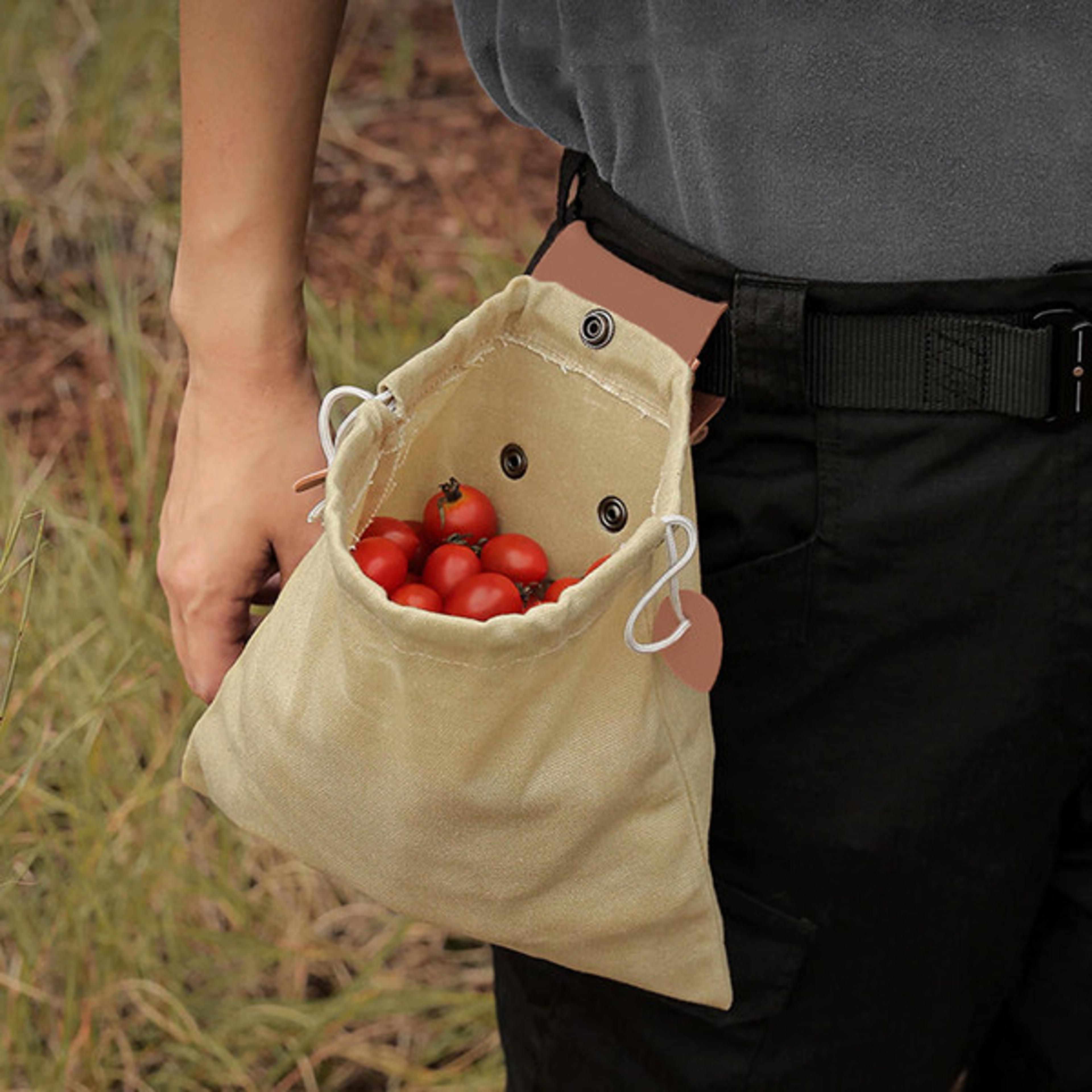 leather waxed canvas pouch