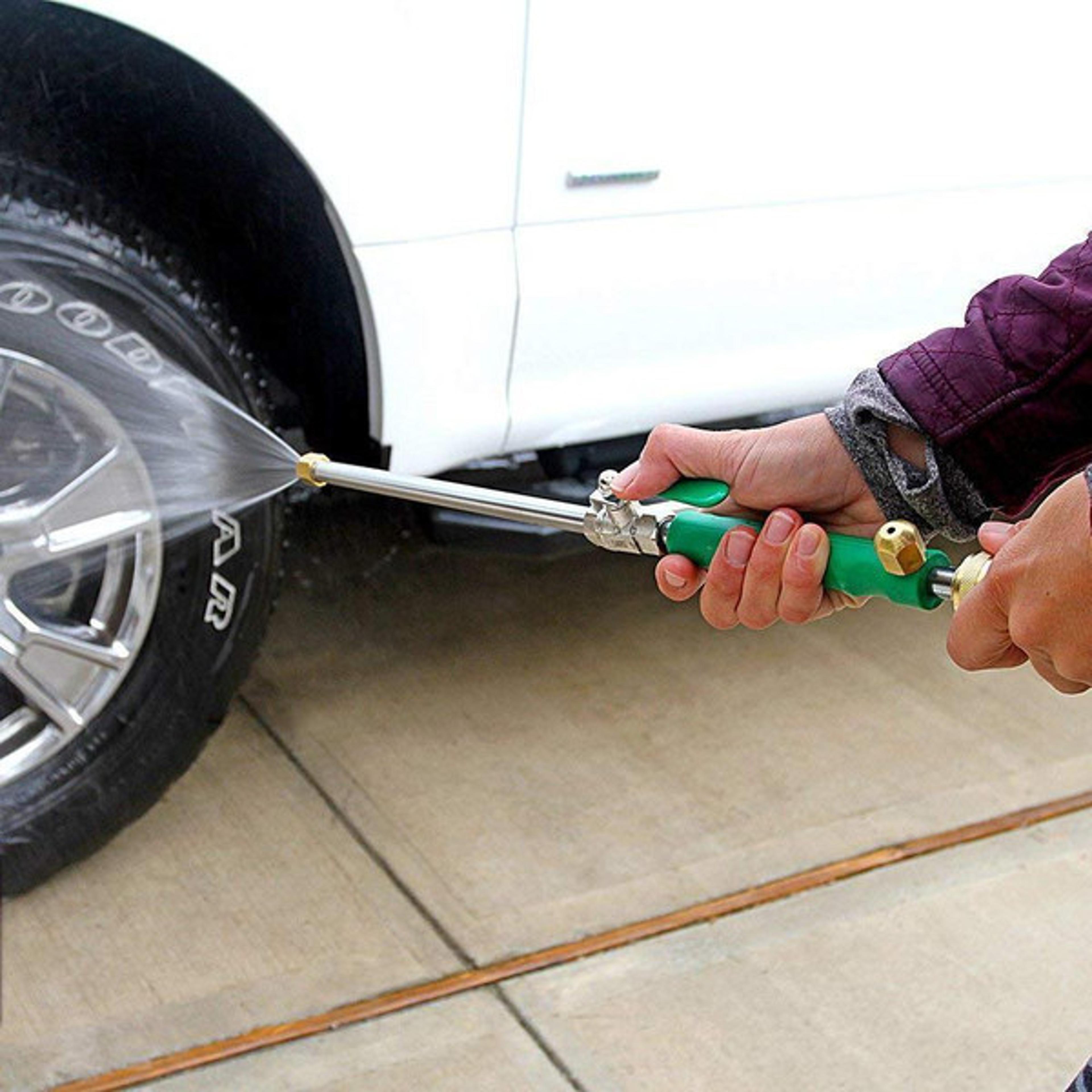 hydro jet high pressure power washer - stainless steel, flexible nozzle, easy install for efficient cleaning