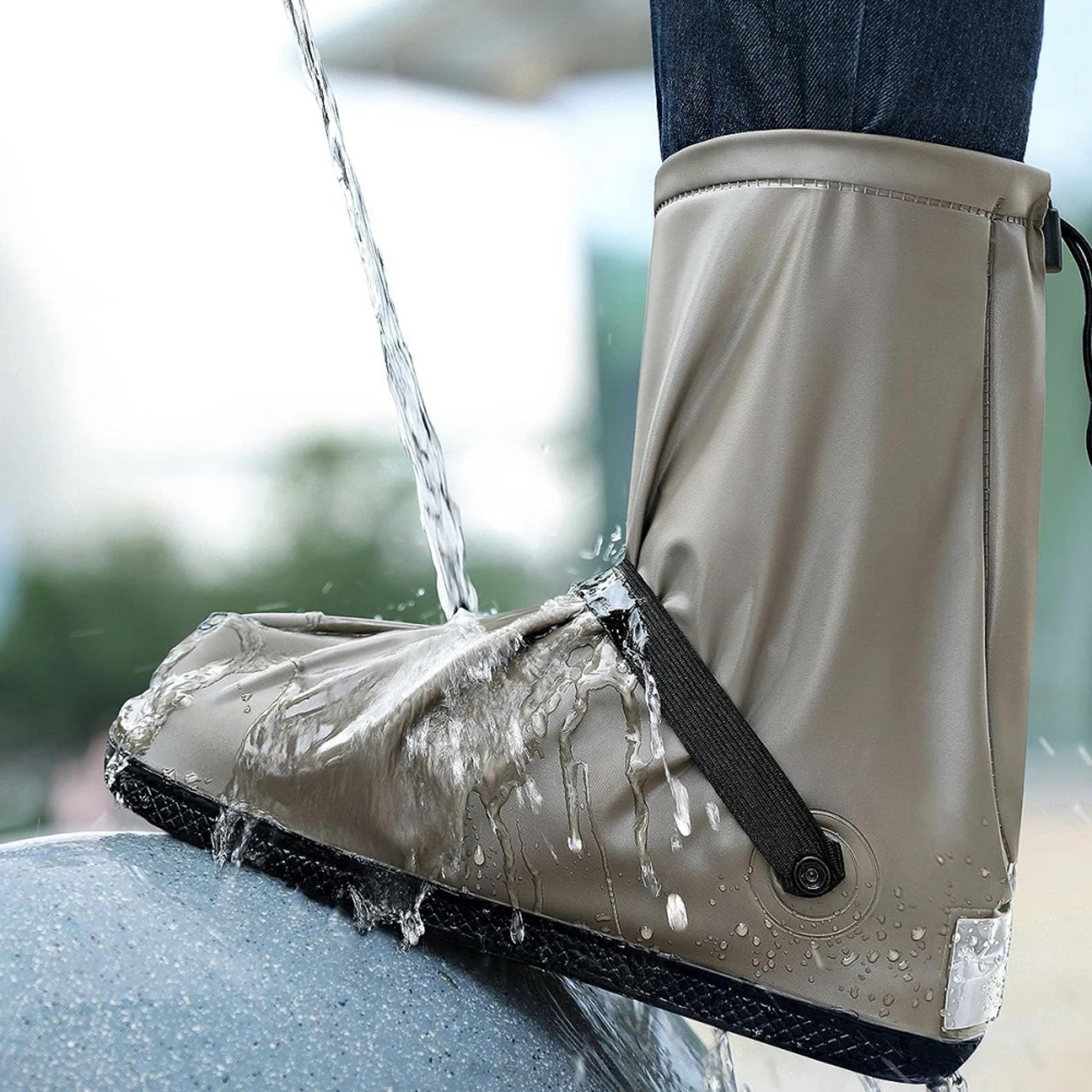 reusable waterproof step-in shoe covers – non-slip durable shoe protectors for home & work