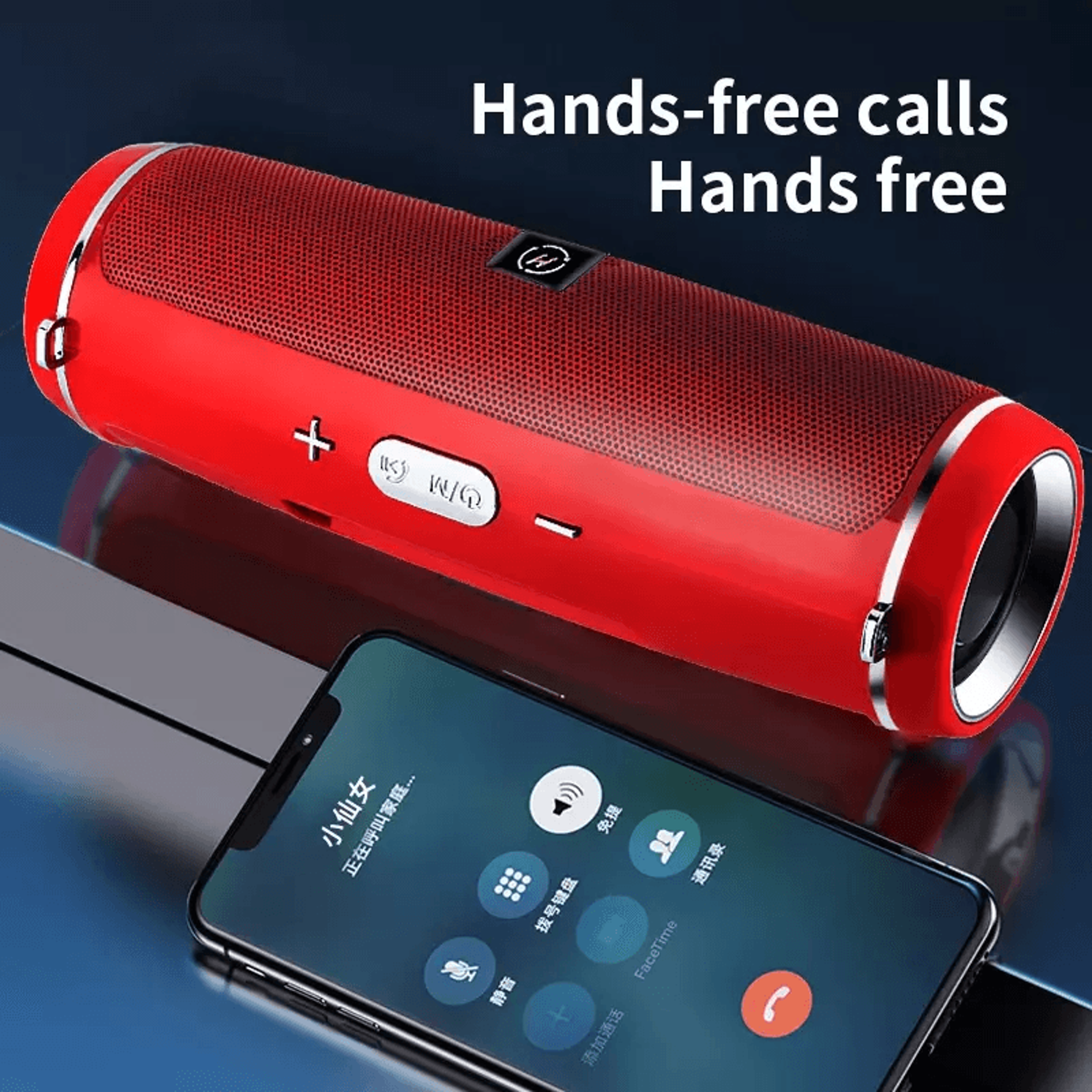 bluetooth speaker wireless waterproof outdoor stereo bass usb tf strap