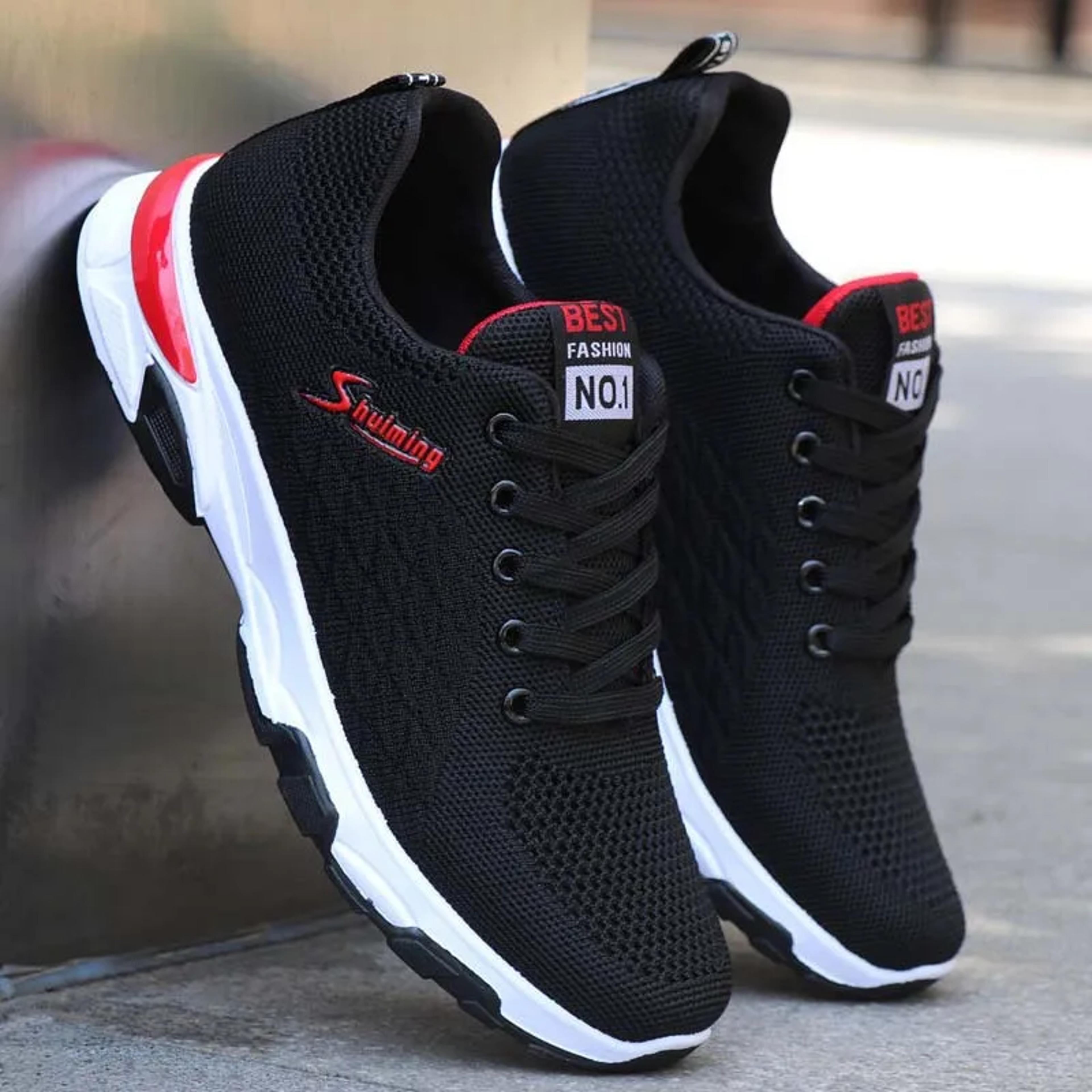mens fashionable sports shoes, breathable running & walking shoes for outdoor training & casual wear