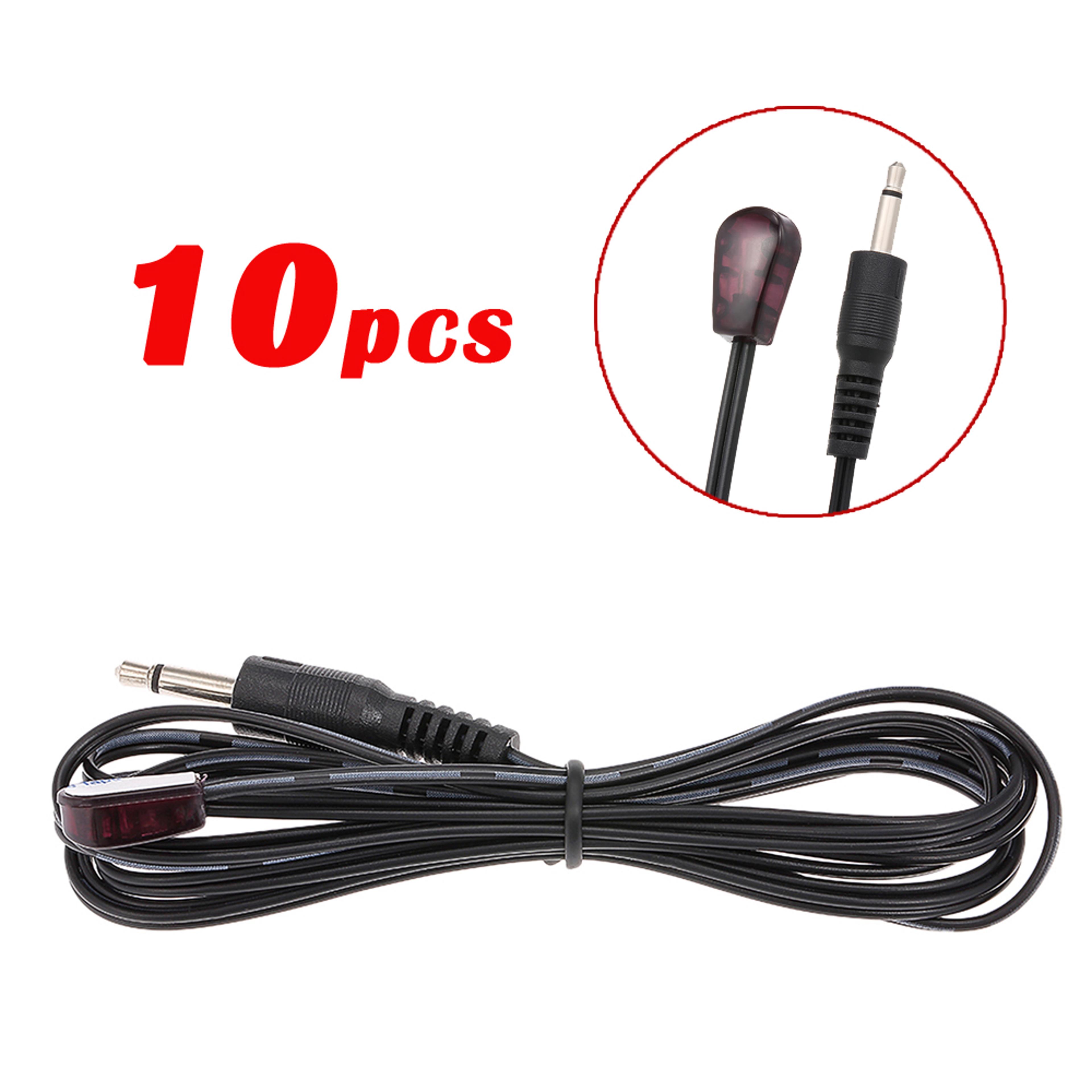 10pcs chf03 ir infrared remote emission cable, 5ft ir emitter extender cord for repeater kits, high sensitivity, strong