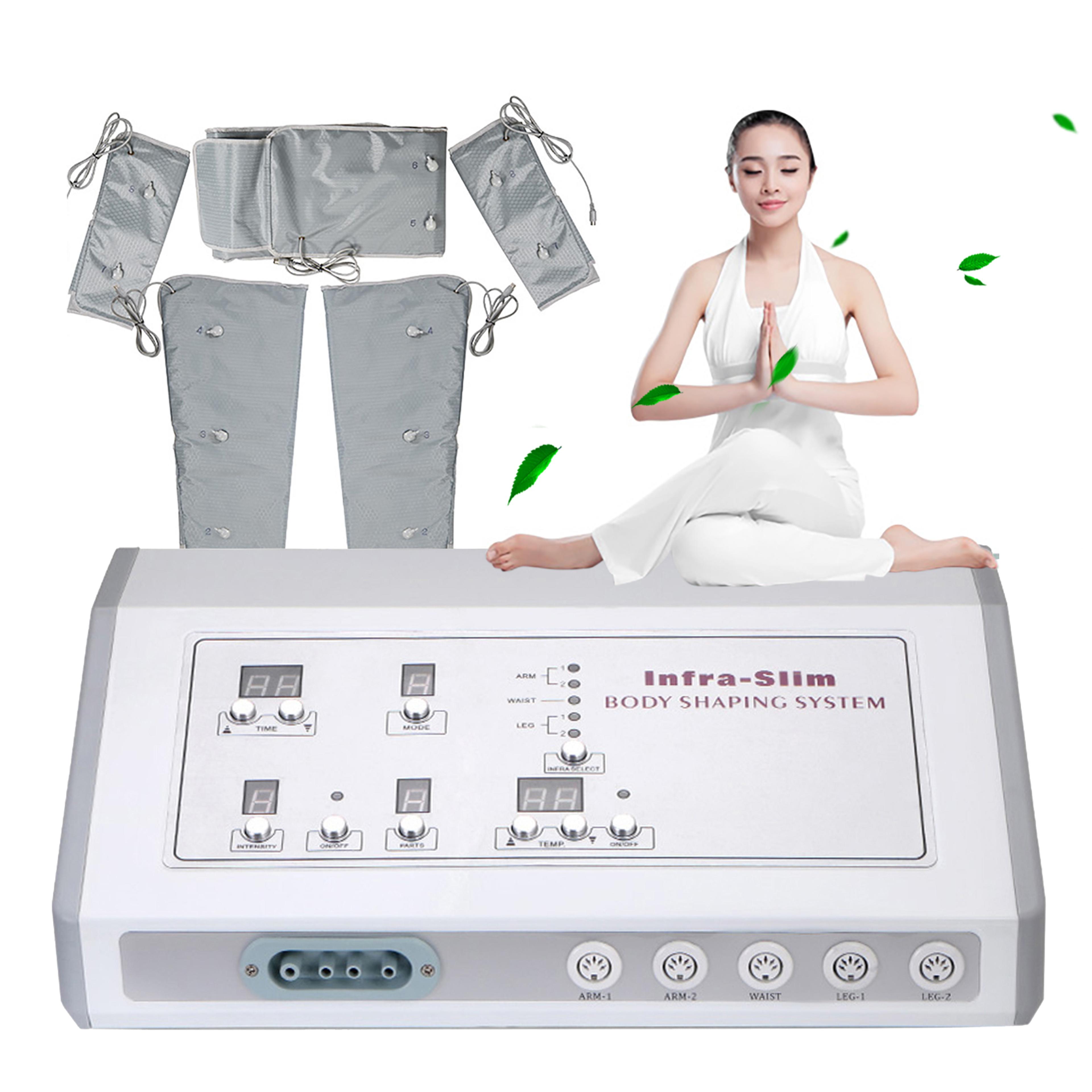 far-infrared ray heating, air pressure slimming suit, pressotherapy body contouring machine for weight loss & detox