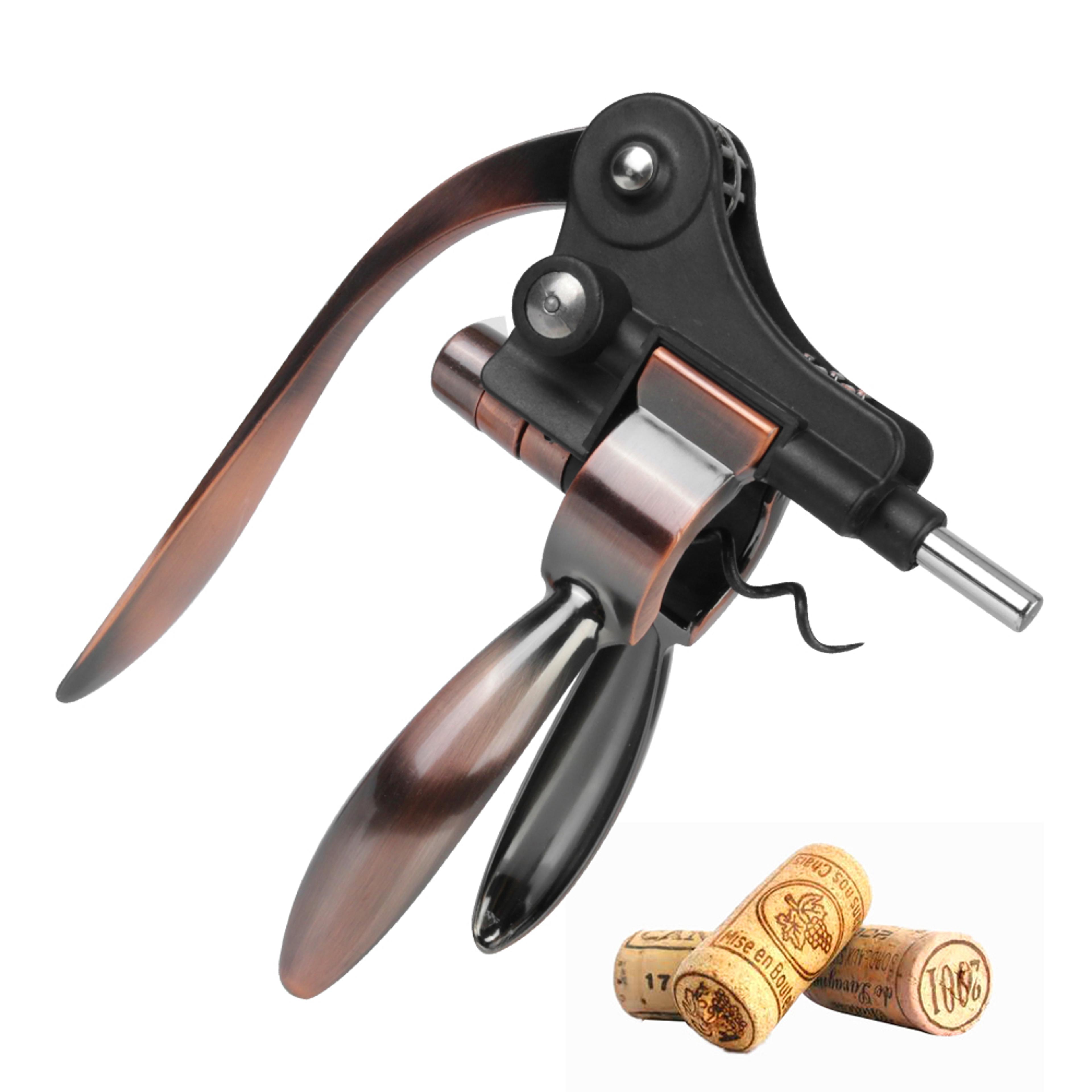 premium zinc alloy rabbit corkscrew, effortless bar lever wine bottle opener for kitchen & bar tools