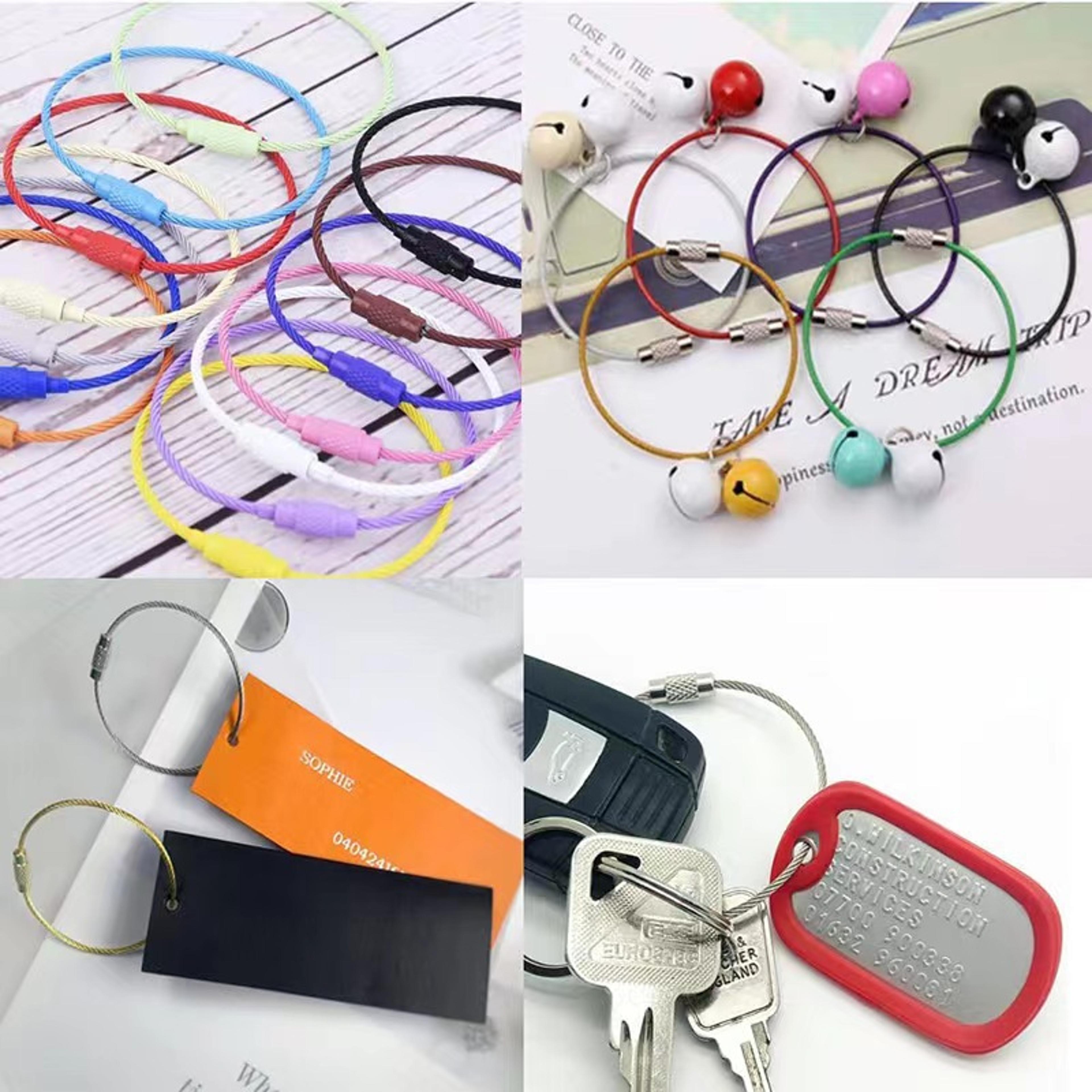 SecureLoop Colorful Stainless Steel Cable Keychain Set 1