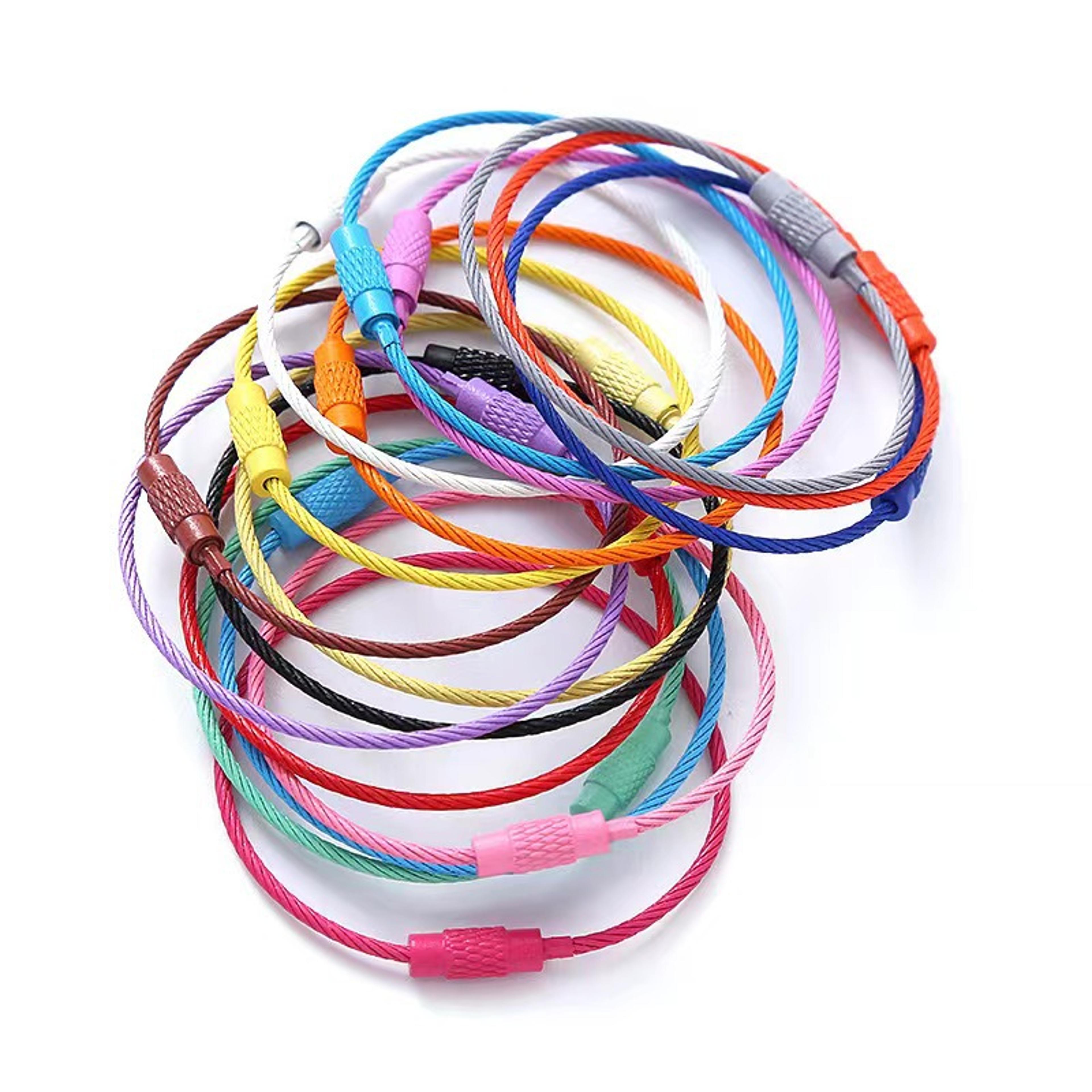 SecureLoop Colorful Stainless Steel Cable Keychain Set 3