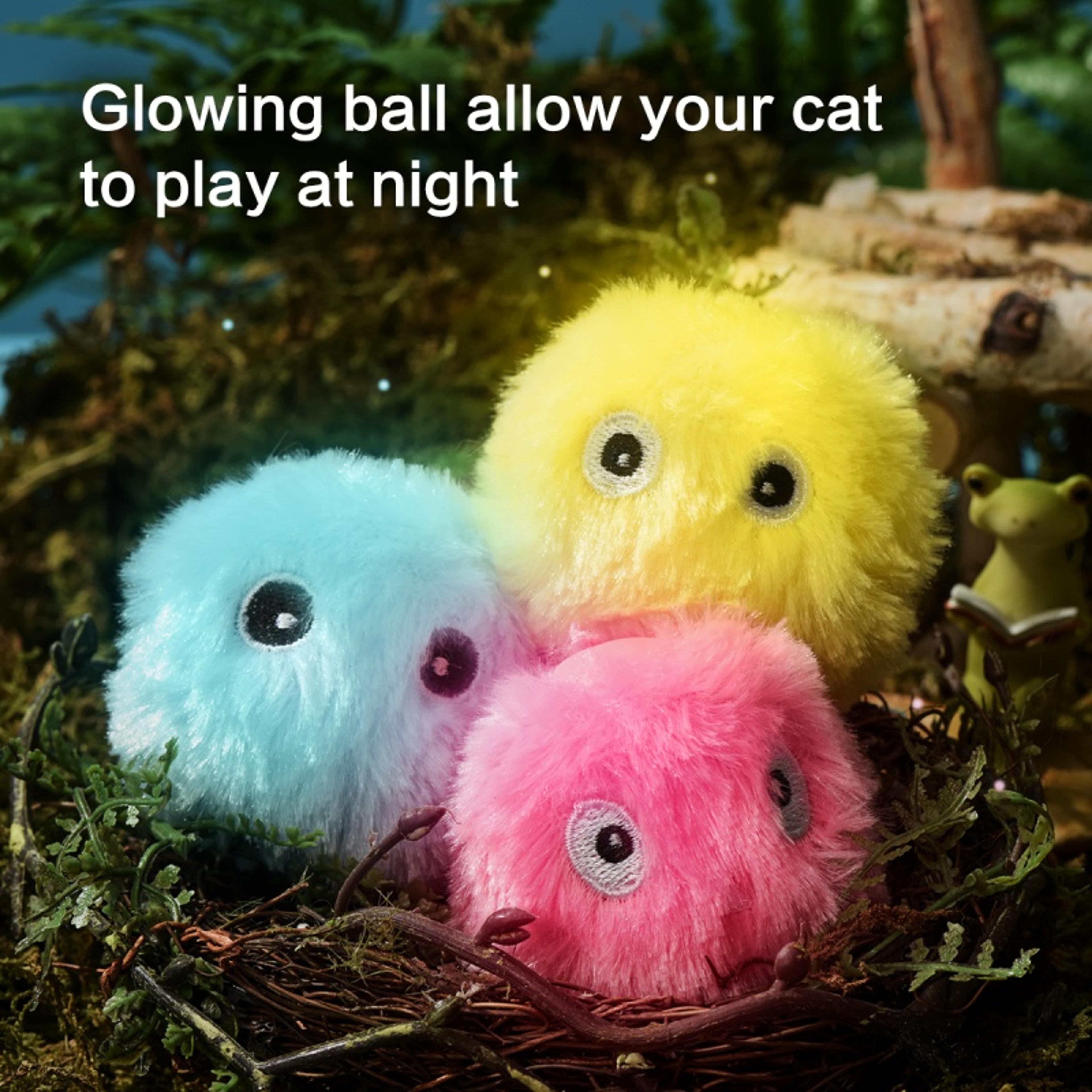 Plush Smart Cat Toy Ball Interactive Catnip Training Toy  Smart Cat Toy Ball For Playful Kittens 3