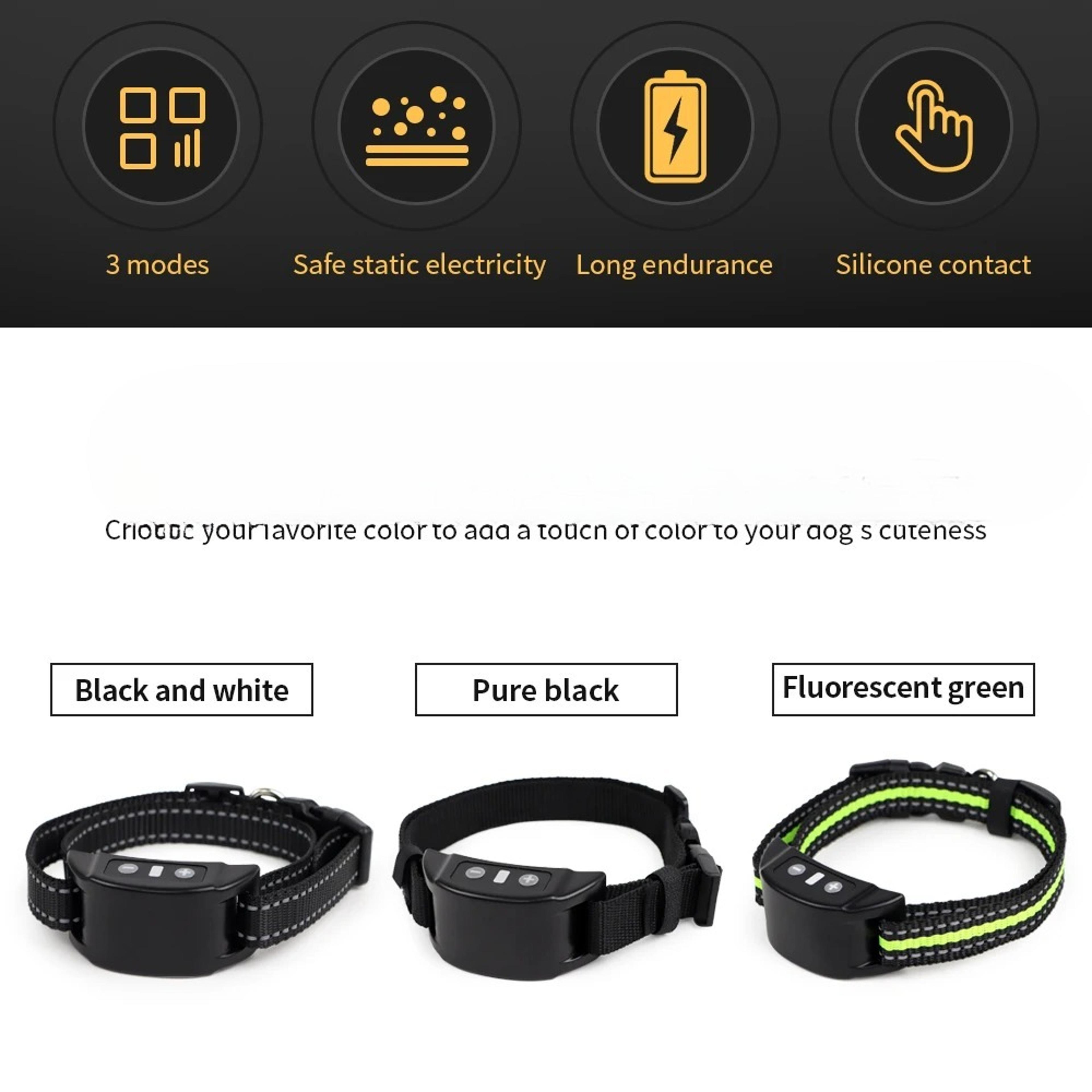 Smart Rechargeable Dog Training Collar Anti Bark Beep  Safe Correction 1