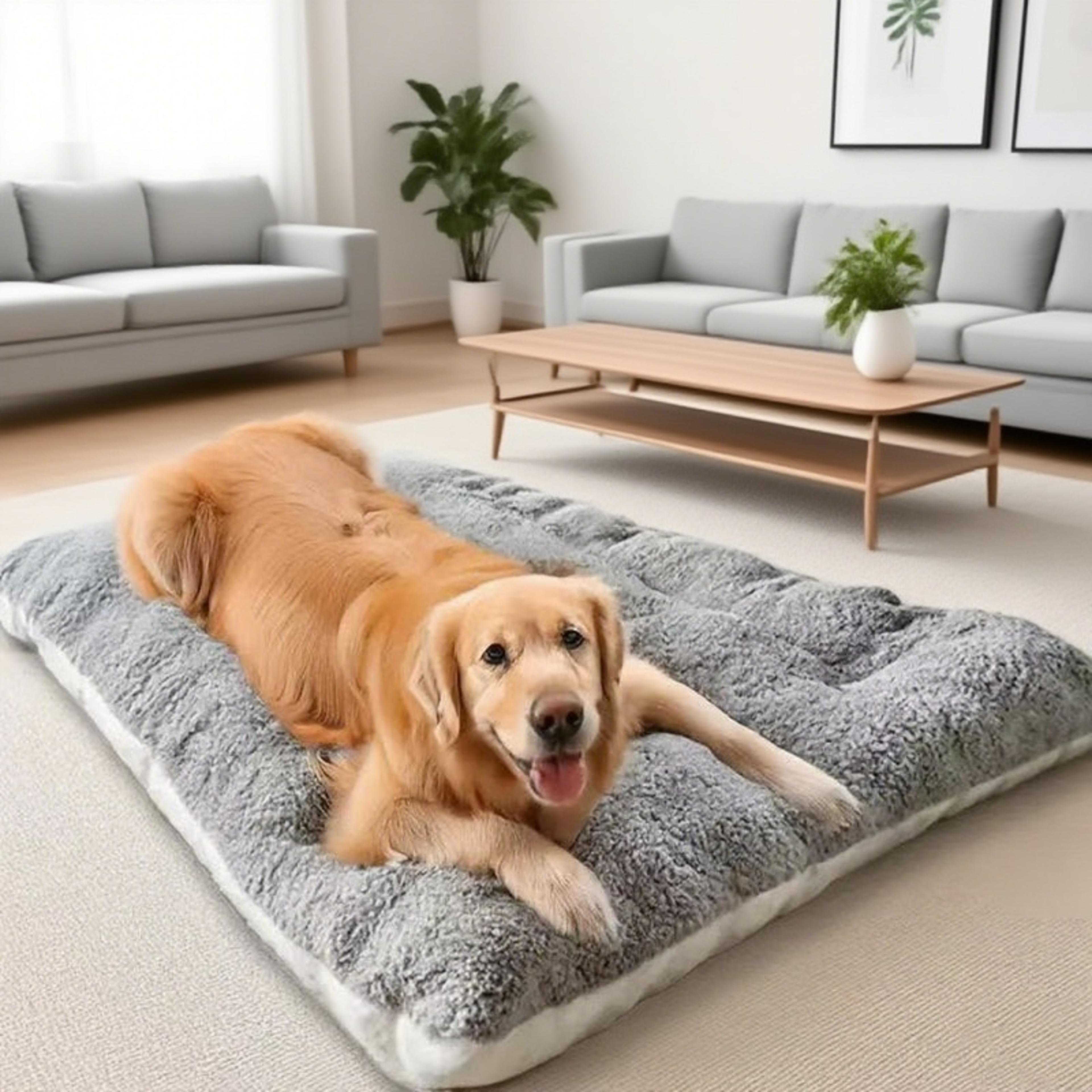 ultimate cozy pet plush dog bed sofa extra large dog bed & thickened super soft crate mat