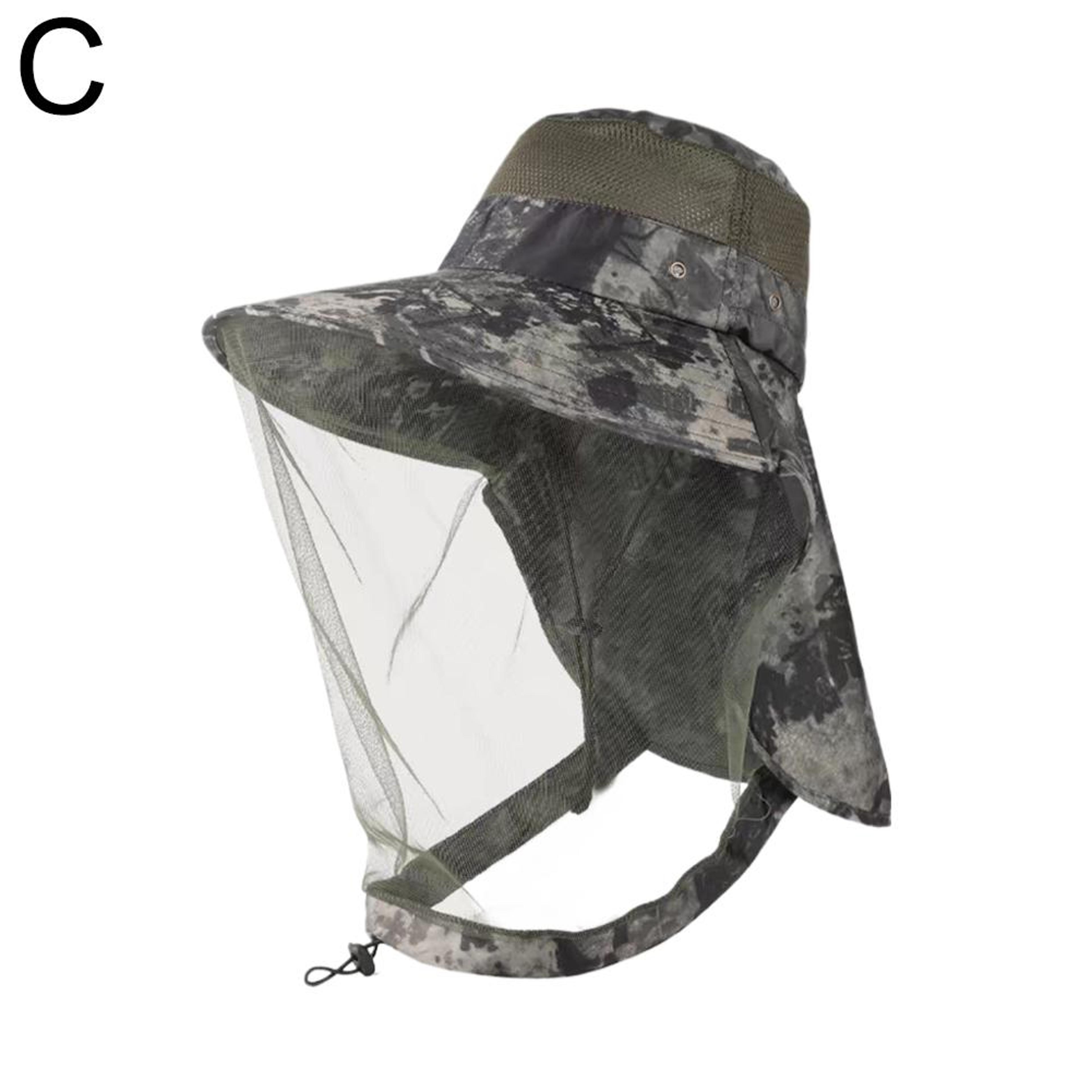 Mosquito Net Sun Hat UV Protection Fishing And Camping Wide Brim Outdoor Hat Mesh Face Mask 7