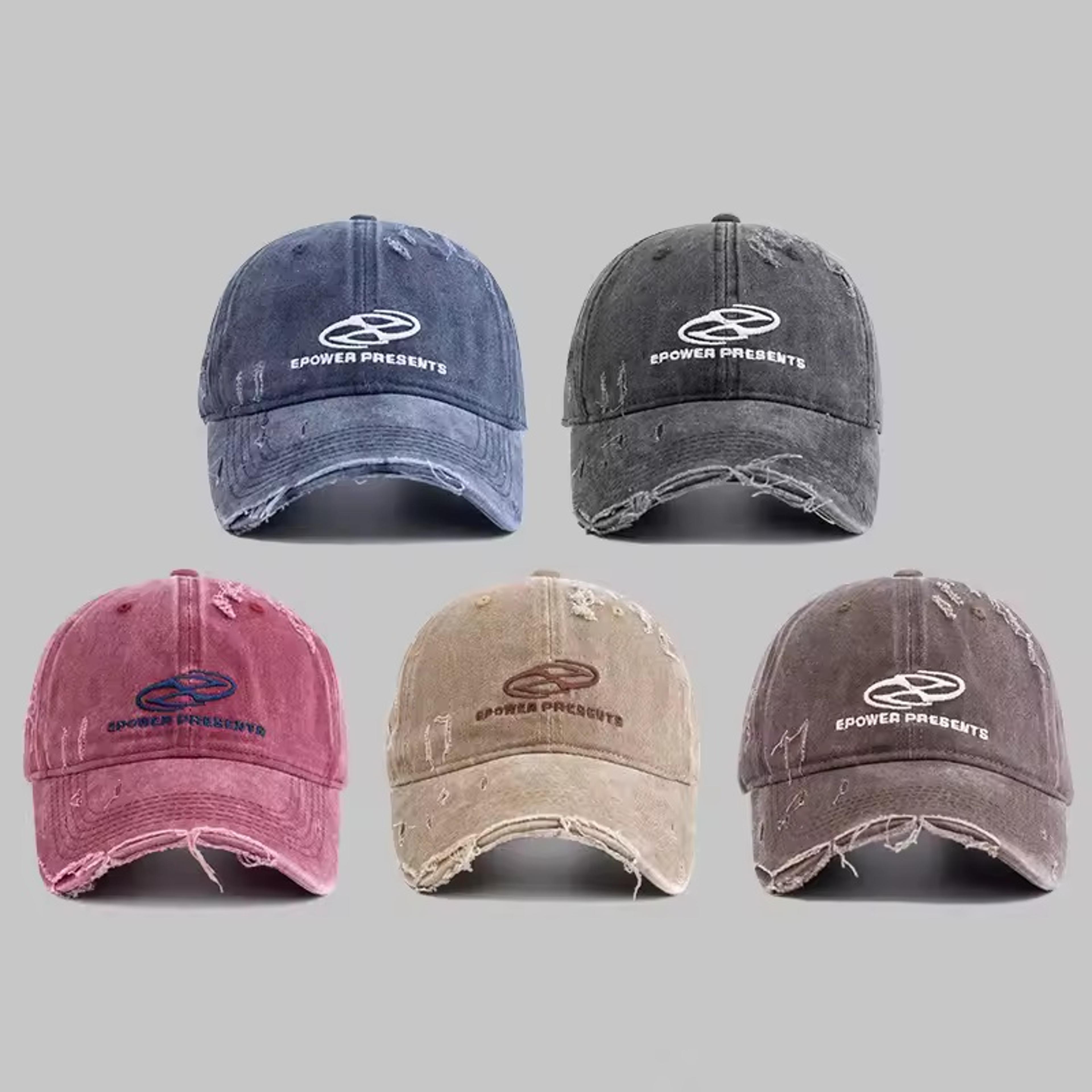 retro washed distressed women baseball cap japanese style face slimming sun protection hat