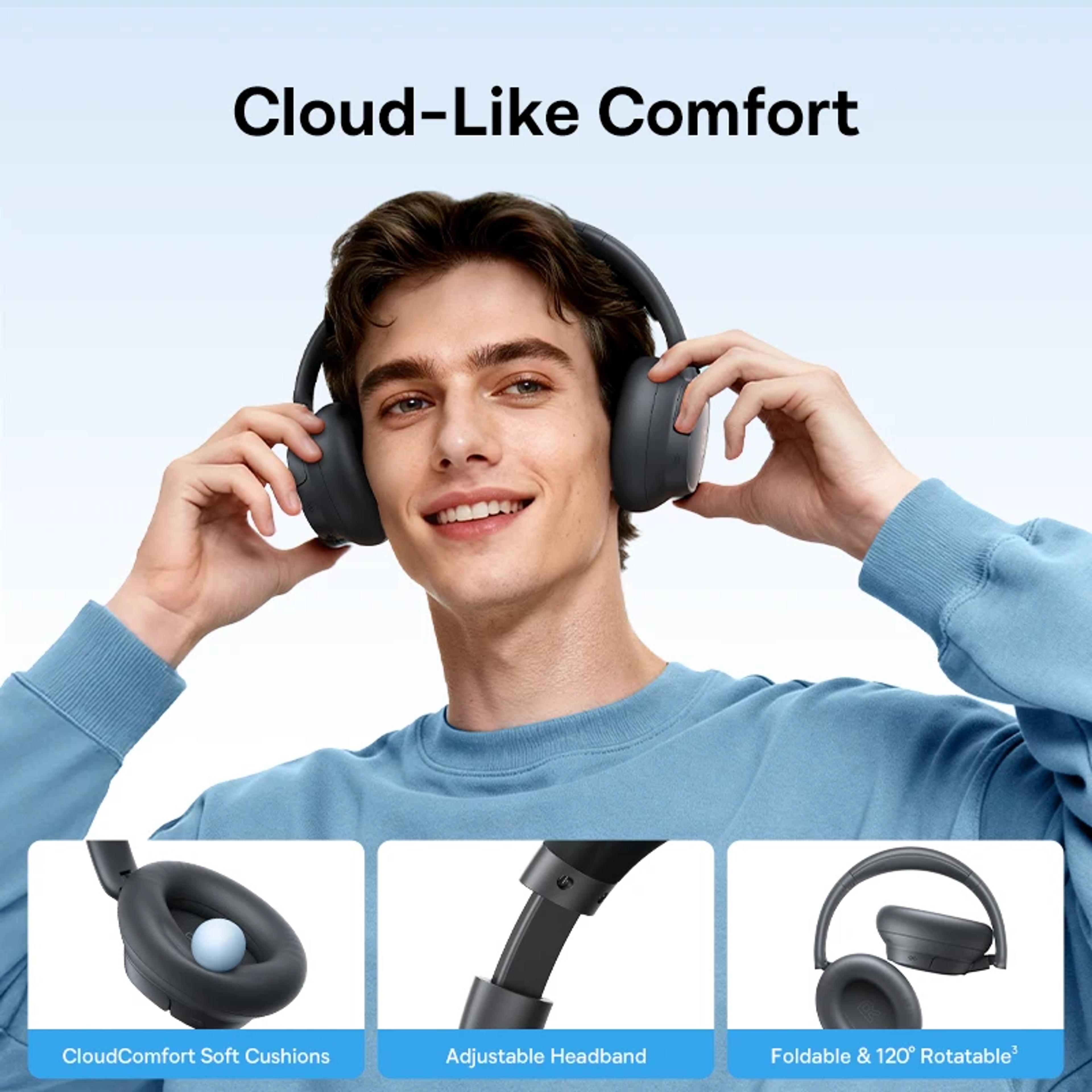 Baseus NC Lite Wireless Over Ear Noise Cancelling Headphones With Battery 2
