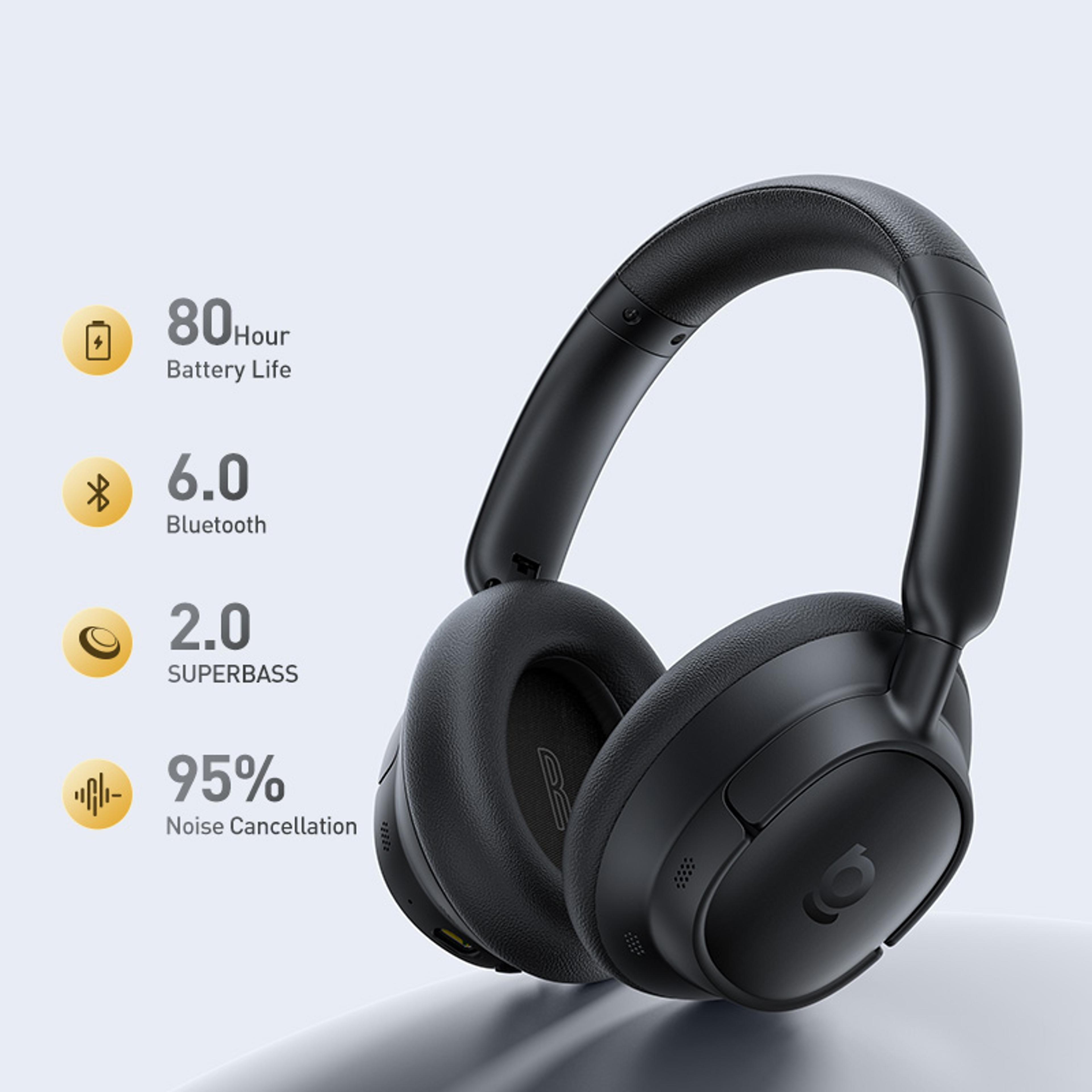 Baseus NC Lite Wireless Over Ear Noise Cancelling Headphones With Battery 4
