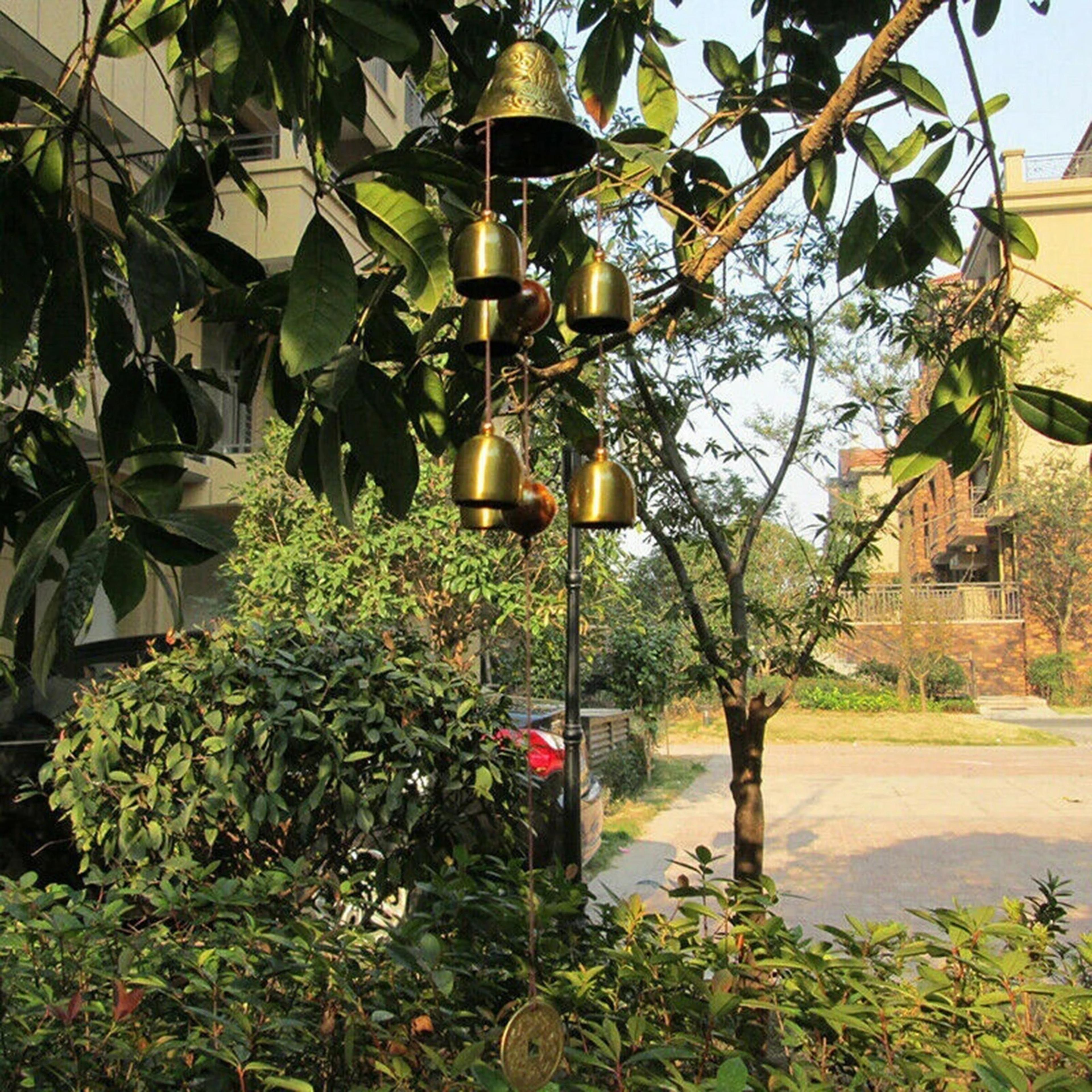 Rustic Copper Wind Chimes With Bells For Outdoor Garden Patio Hanging Decor 3