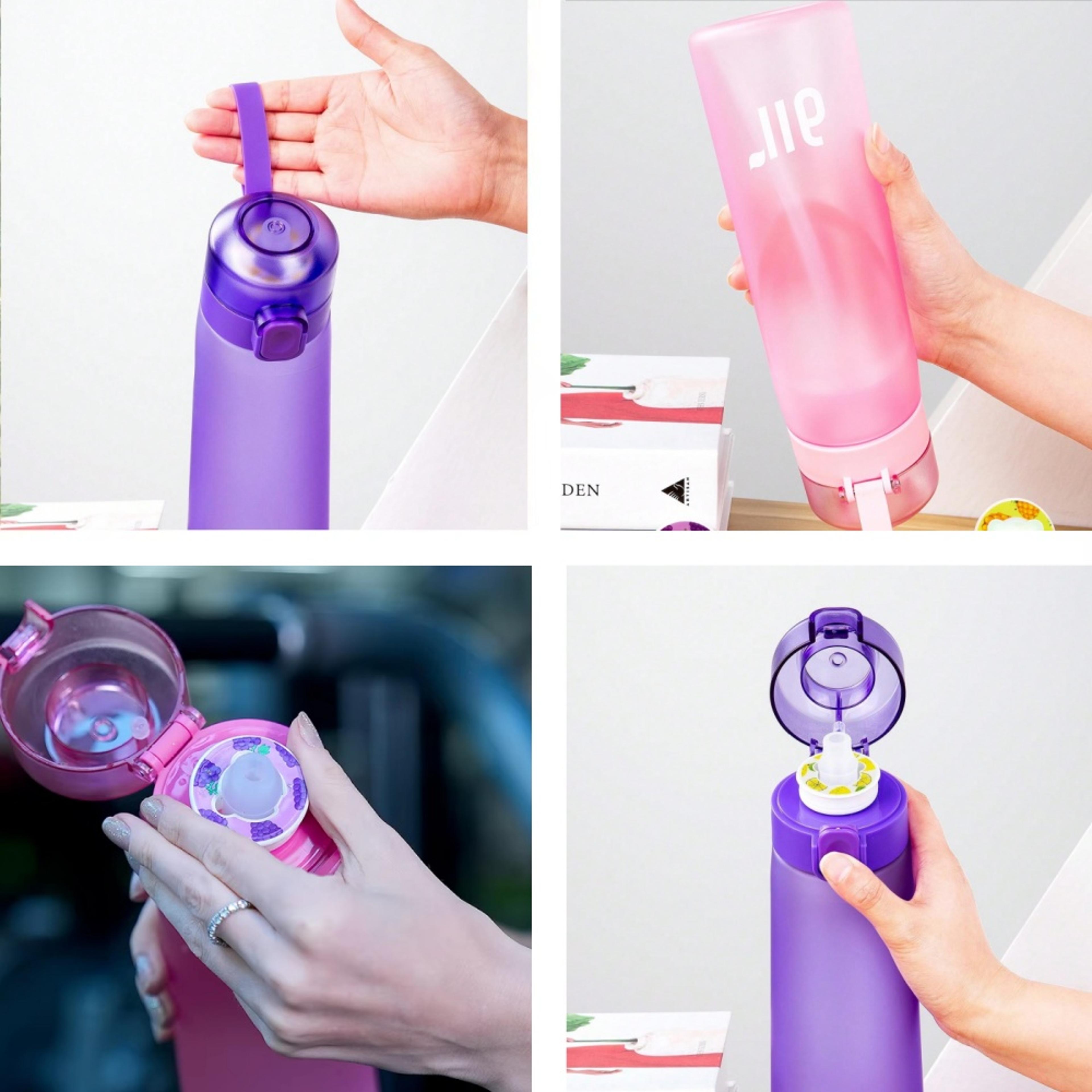 Flavor Water Bottle With Scent Pods Leakproof Air Water Bottle With Straw For Sports  Travel 4