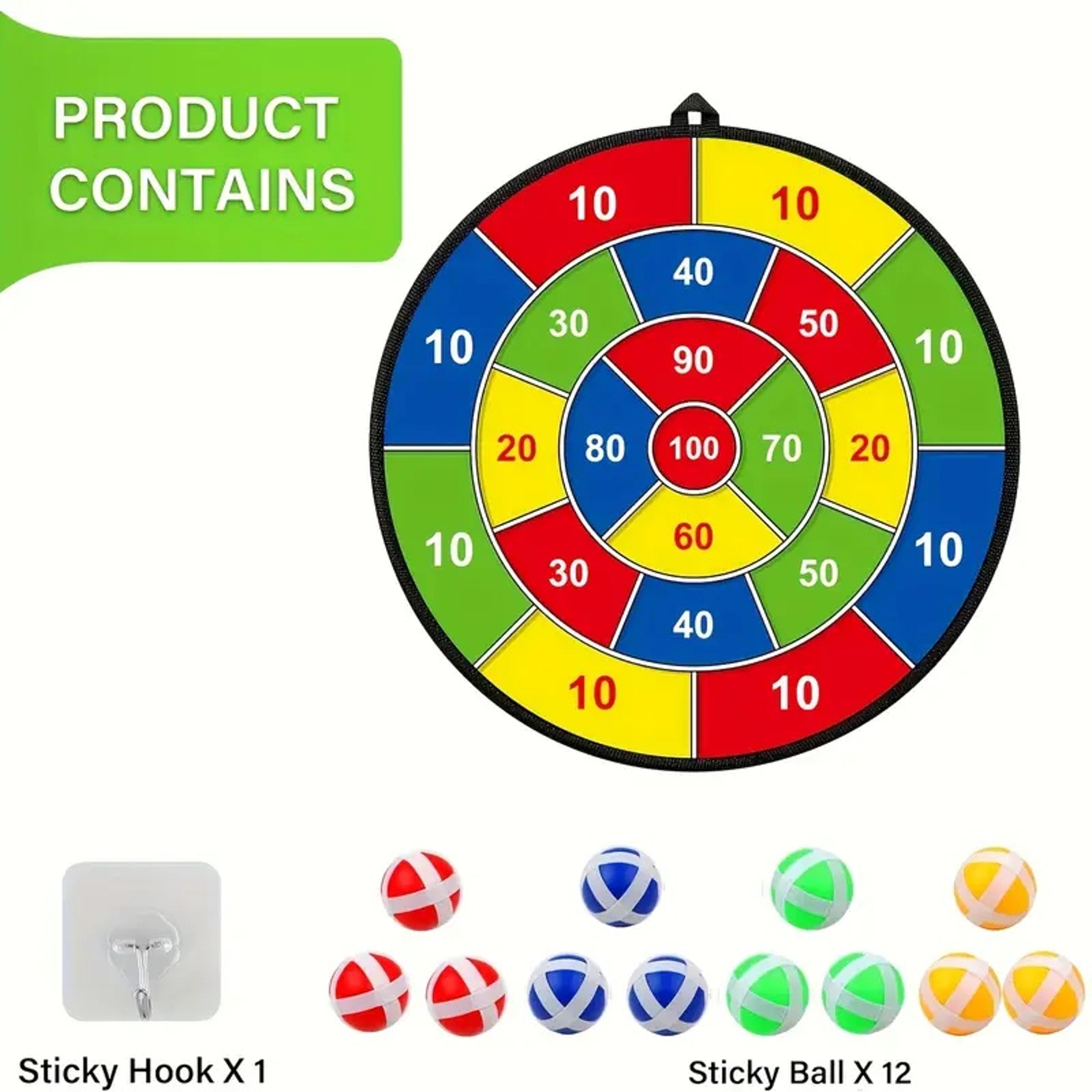 Kids Dart Board With Sticky Balls Safe Indoor Outdoor Party Game For Kids 1
