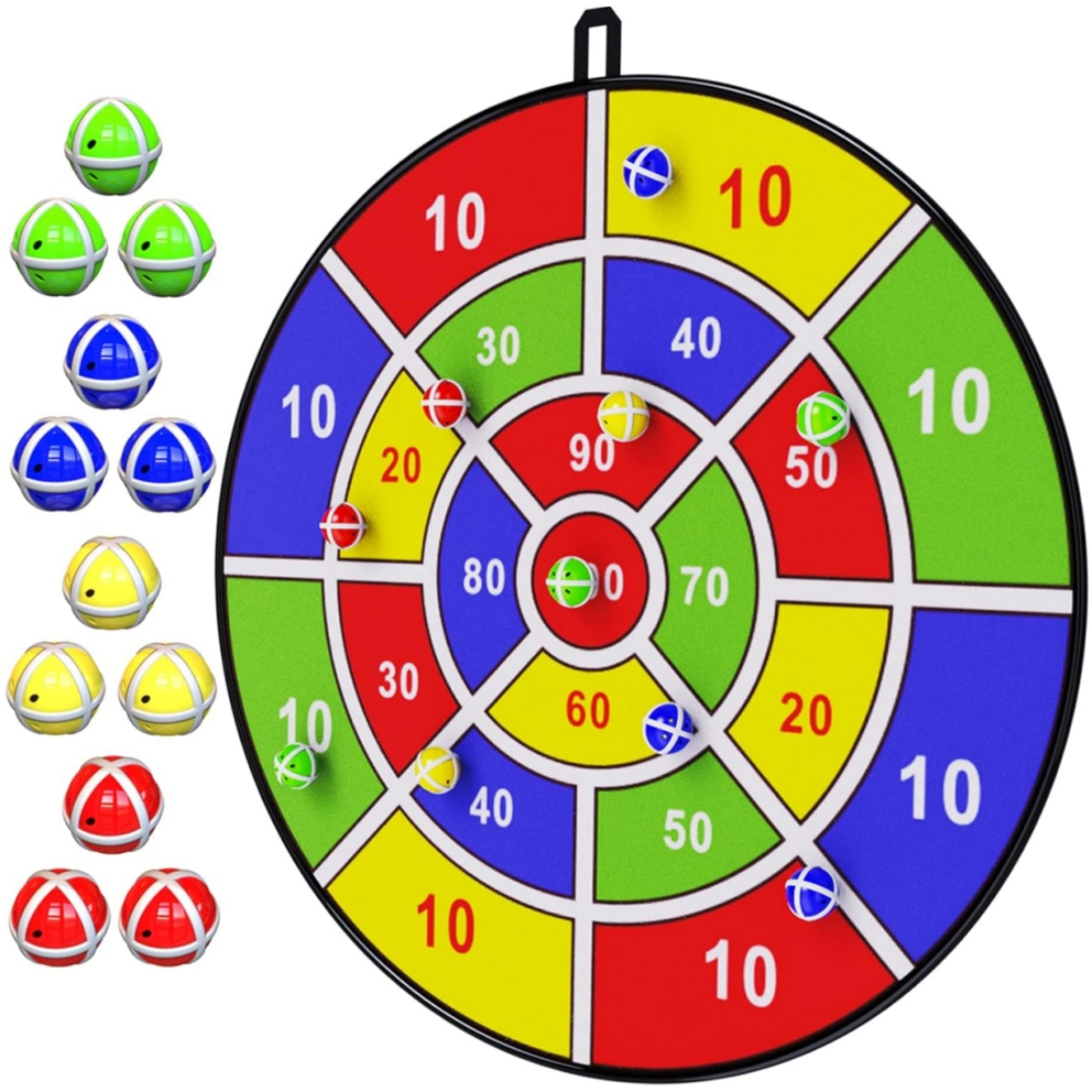 Kids Dart Board With Sticky Balls Safe Indoor Outdoor Party Game For Kids 6