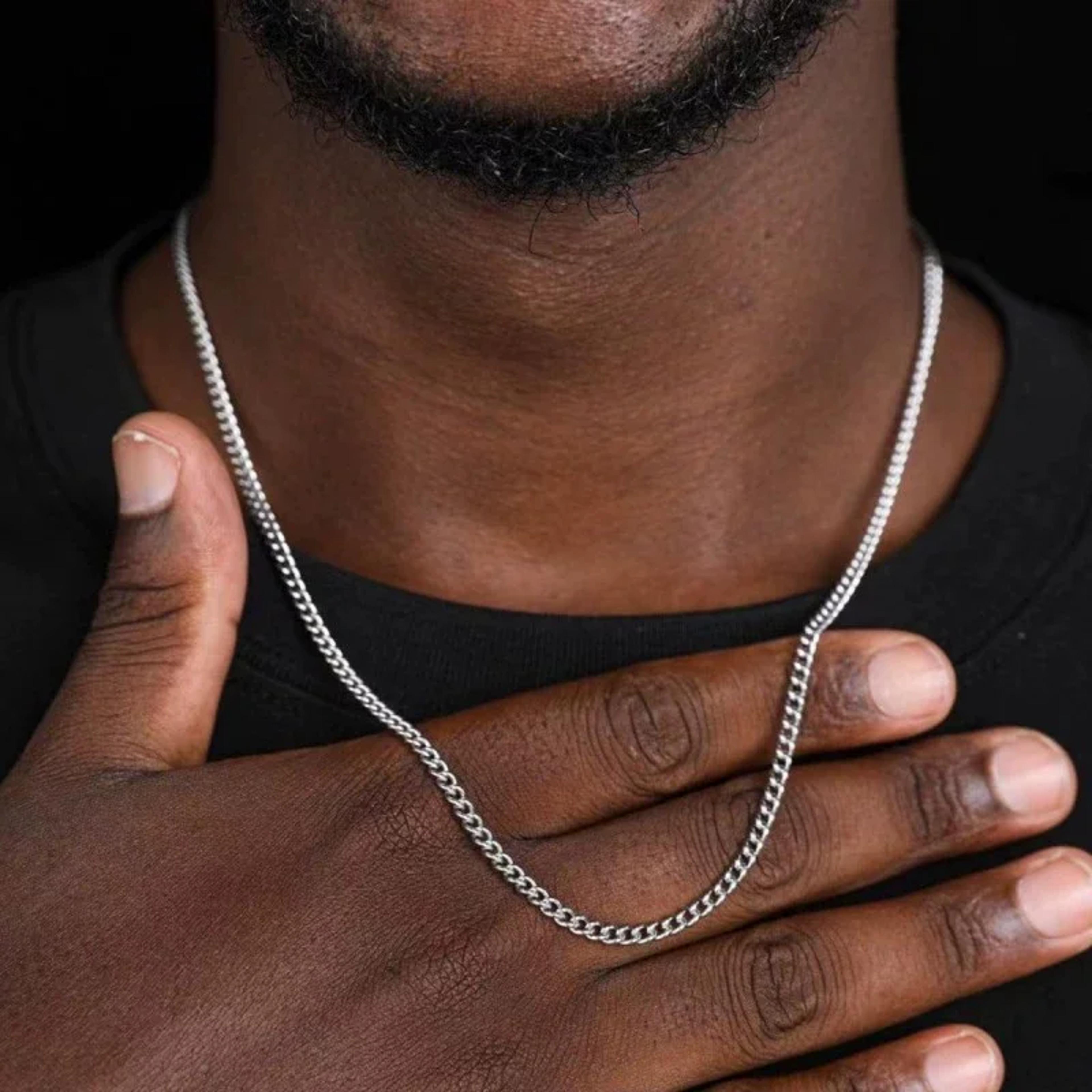 Men Cuban Chain Necklace Stainless Steel Cuban Link Chain For Men 5