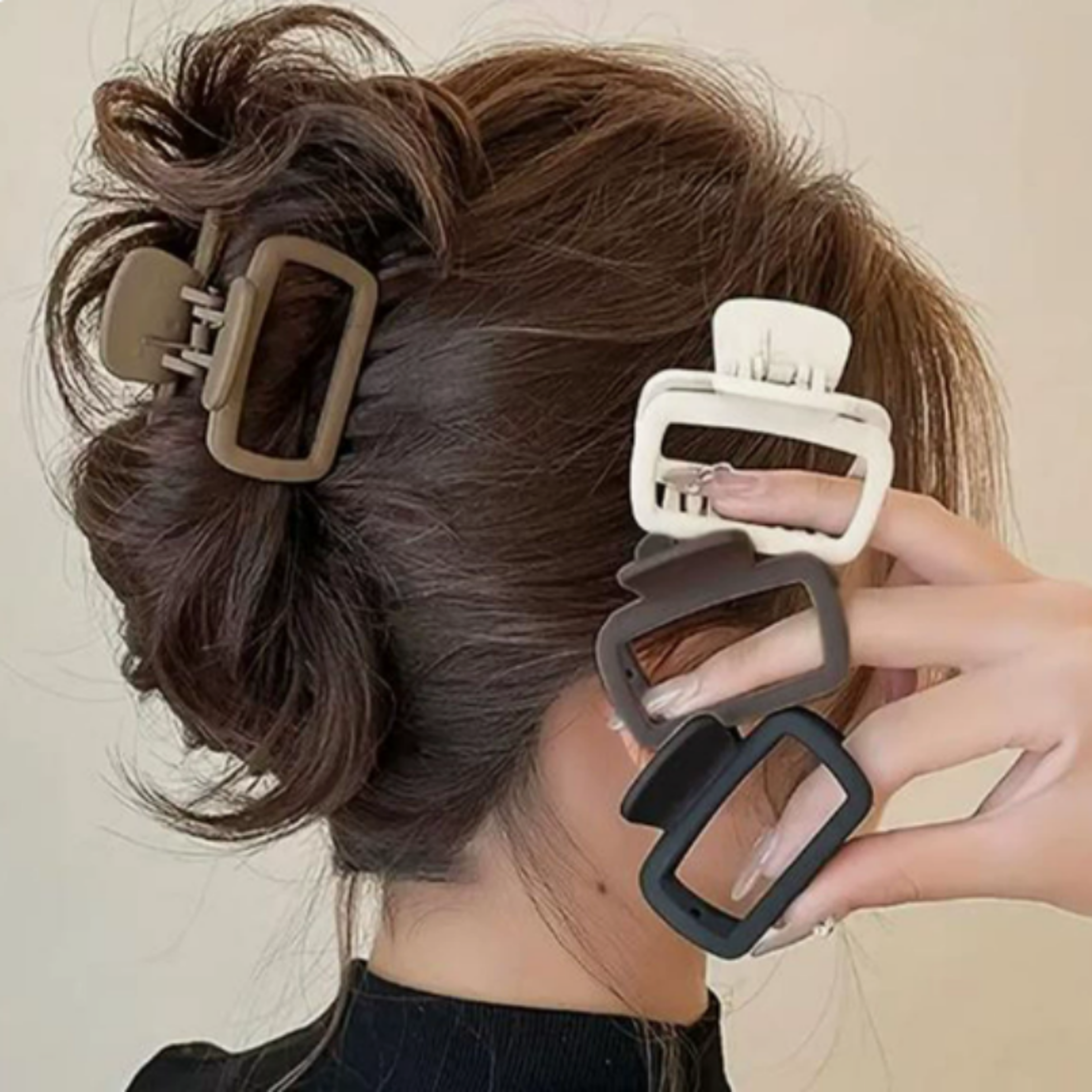 hair claw clips set for women lightweight square hair clips for everyday styling