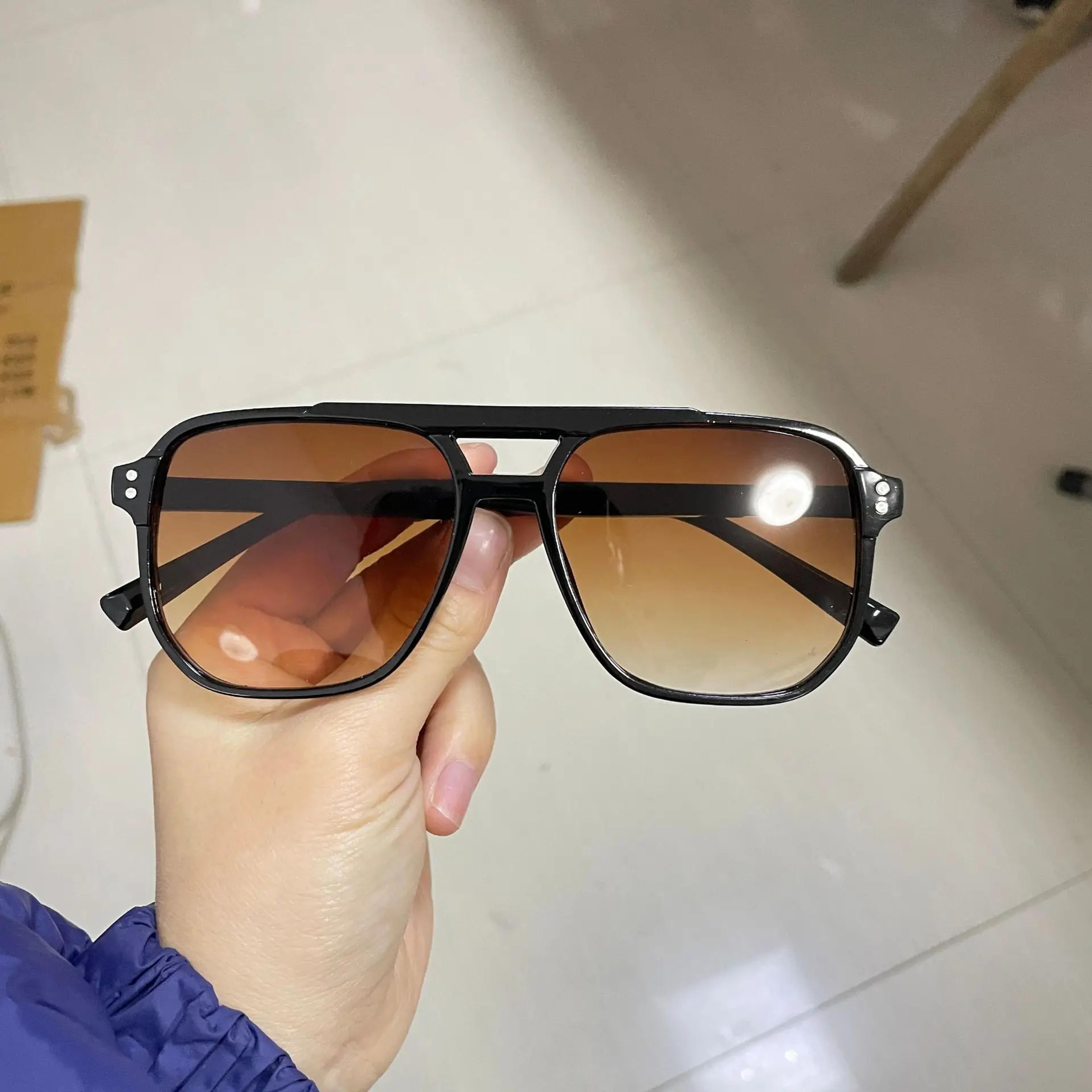 Vintage Oversized Square Sunglasses Designer Style Unisex Shades 9