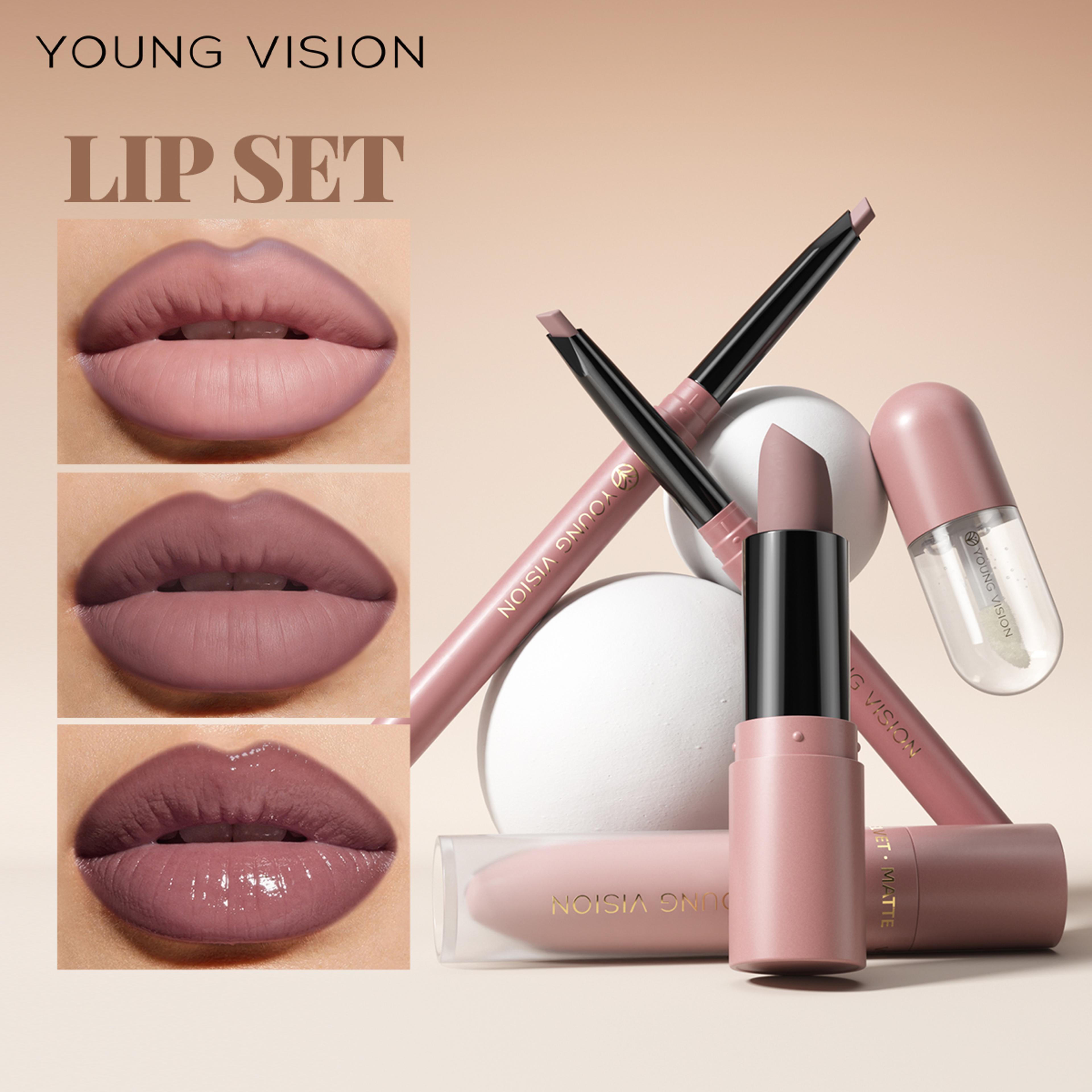 Velvet Matte Liquid Lipstick Set With Nude Lip Gloss Long Lasting Waterproof Lip Tint 2