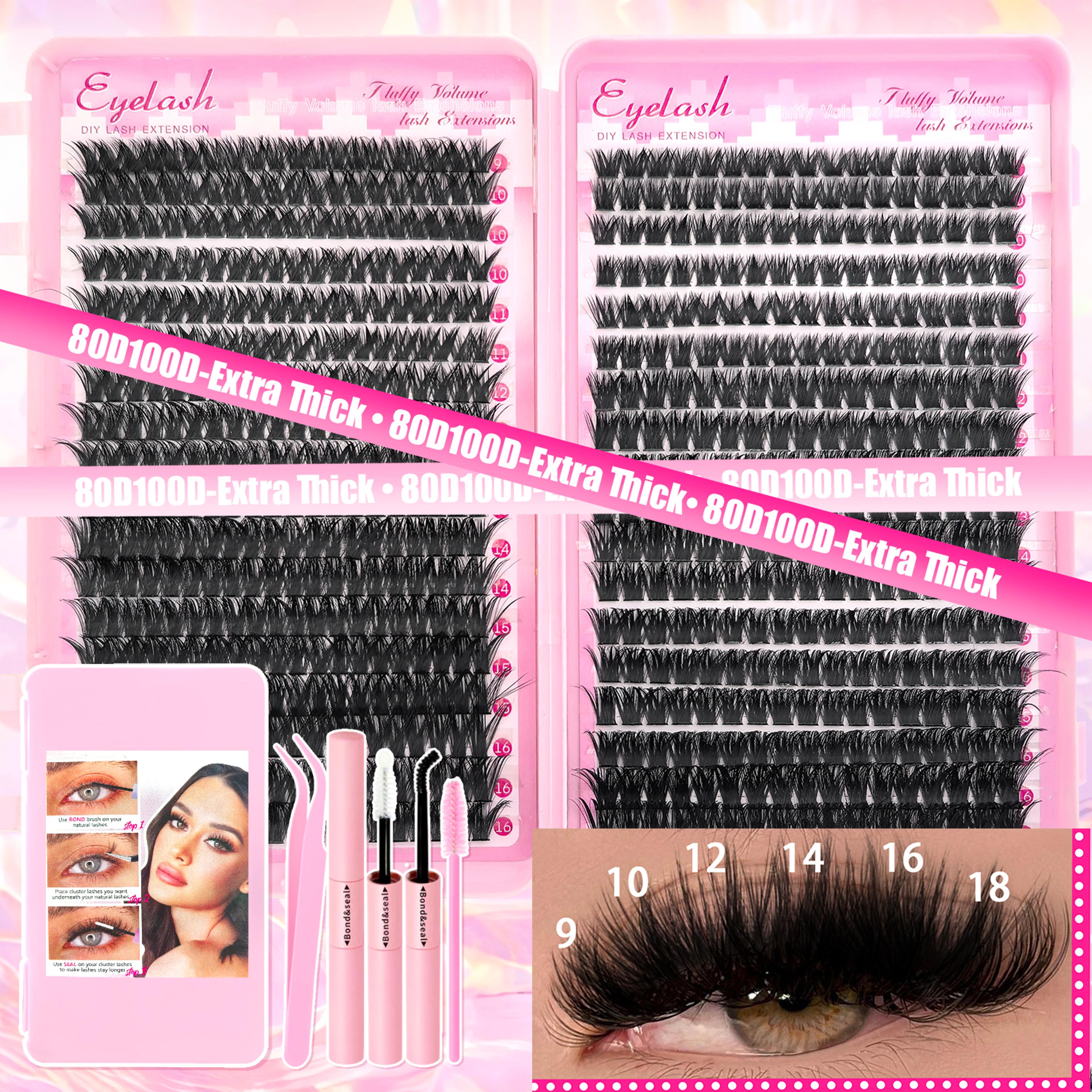 DIY Lash Extension Kit With Cluster Lashes And Bond  Seal For Natural Wispy Volume 7