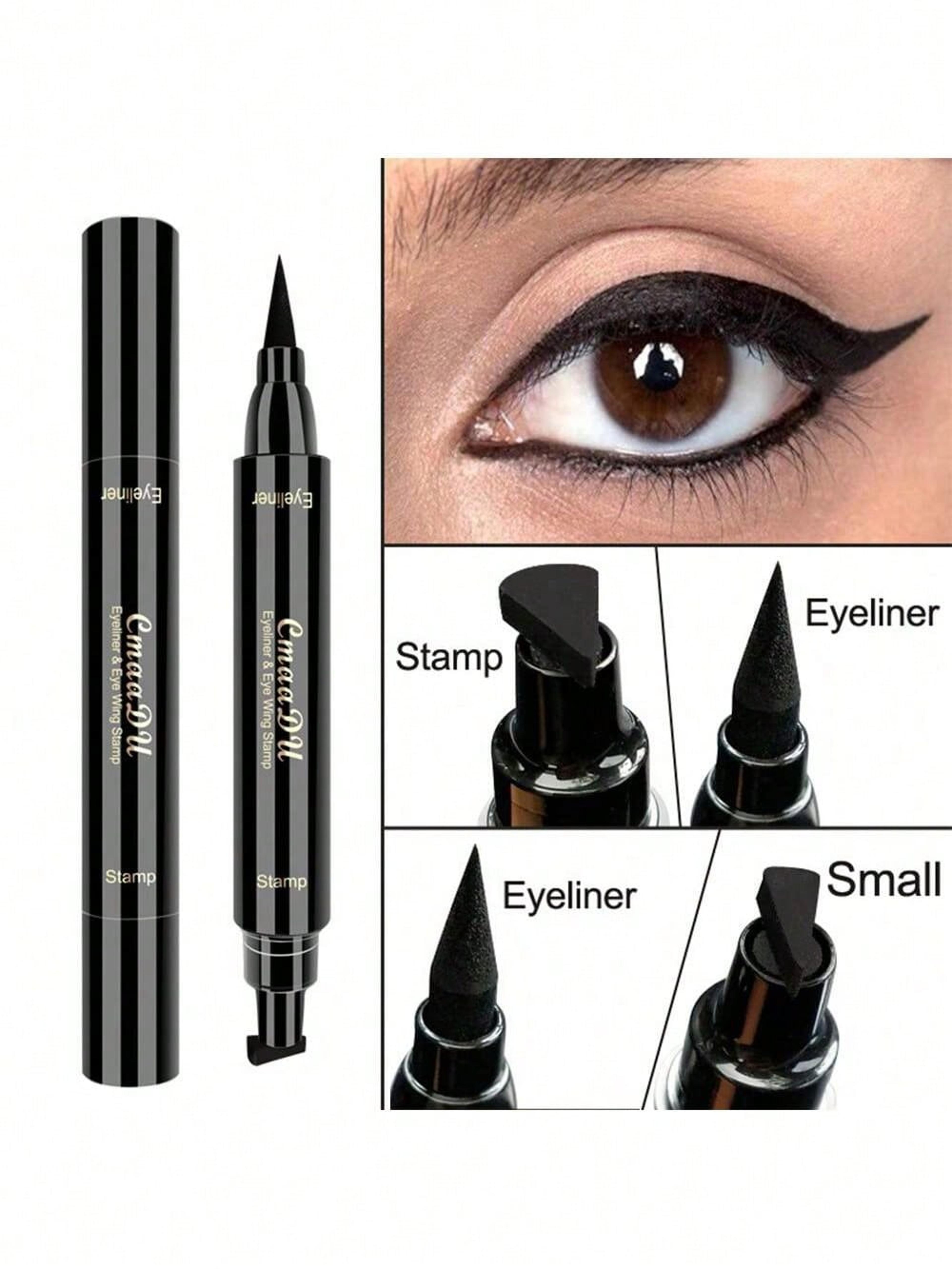 wing stamp waterproof liquid eyeliner pen with precision tip quick dry smudge proof black liner