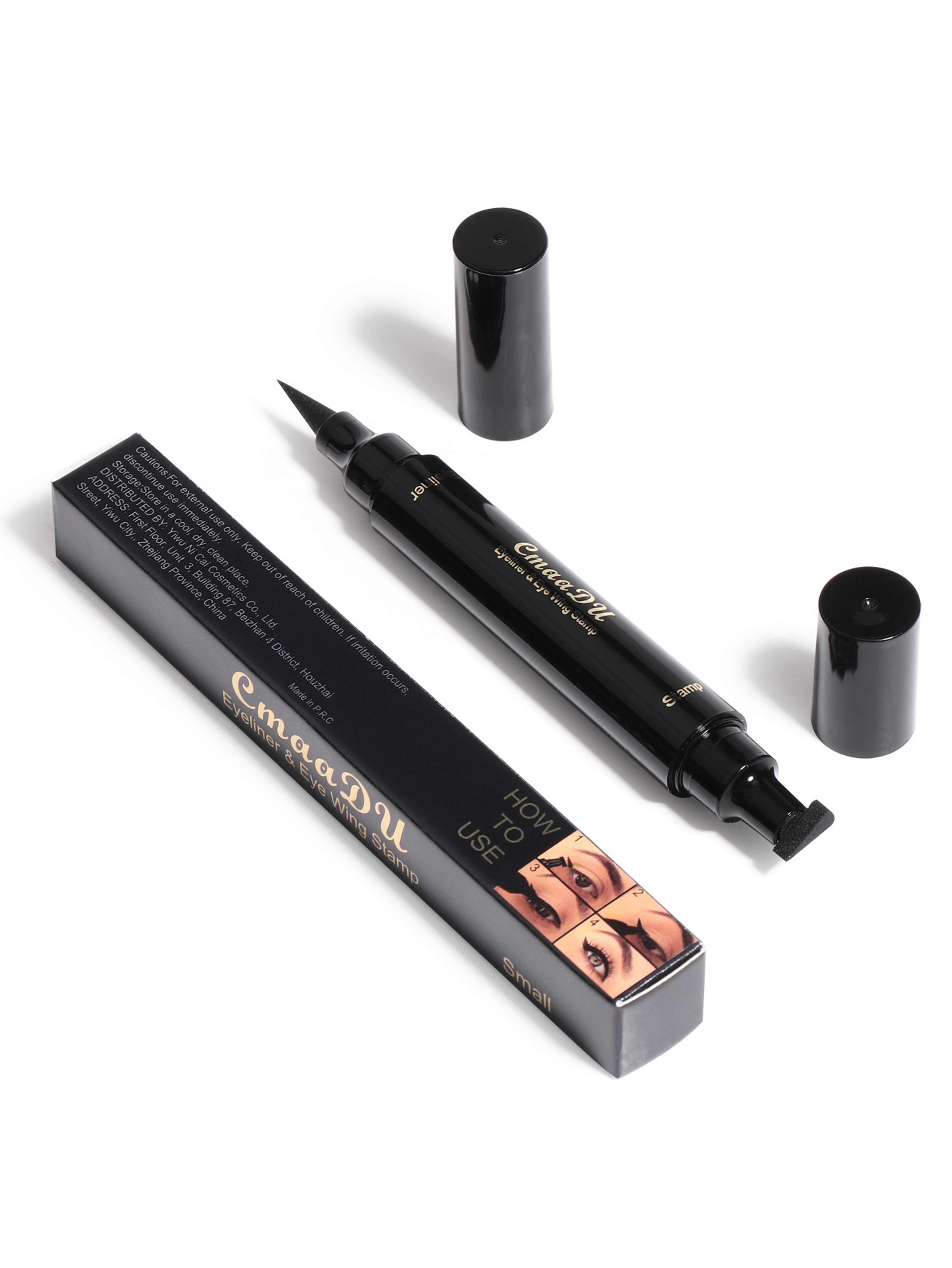 Wing Stamp Waterproof Liquid Eyeliner Pen With Precision Tip Quick Dry Smudge Proof Black Liner 2