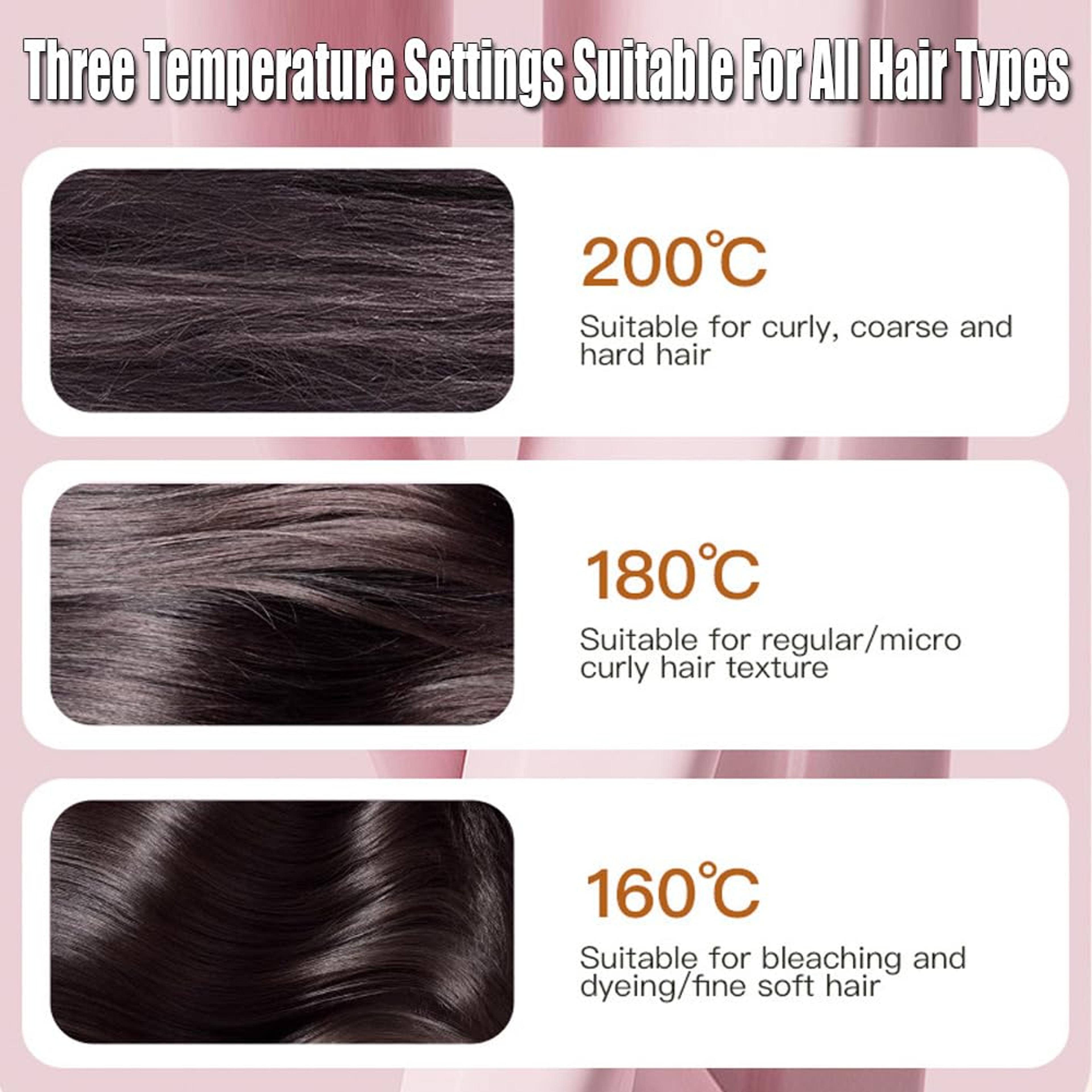 Mini Hair Straightener Portable Hair Straightening Brush With Heat Settings For Travel 2