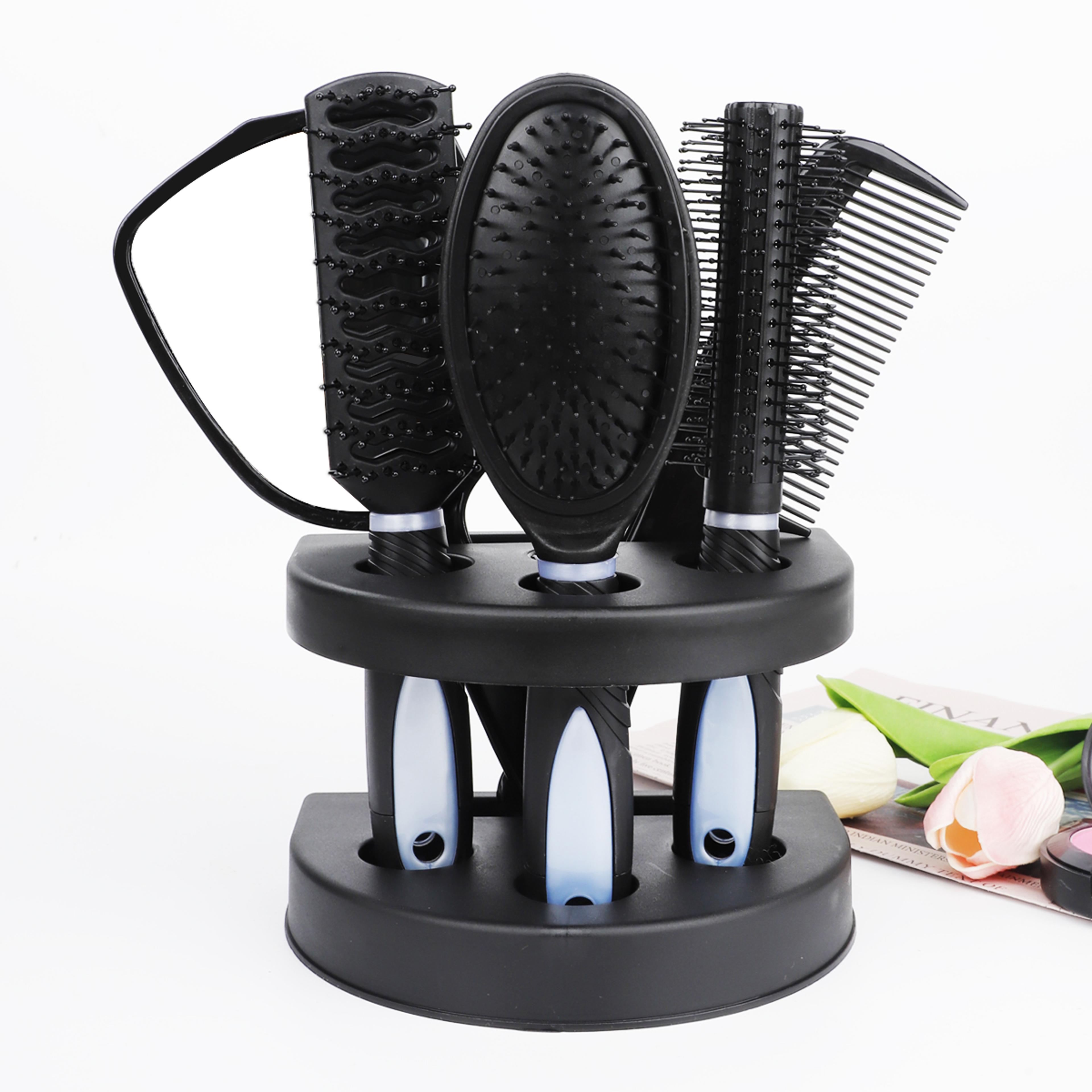 Hair Brush Set With Air Cushion Hair Brush Mirror  Detangling Combs For Smooth Styling 6