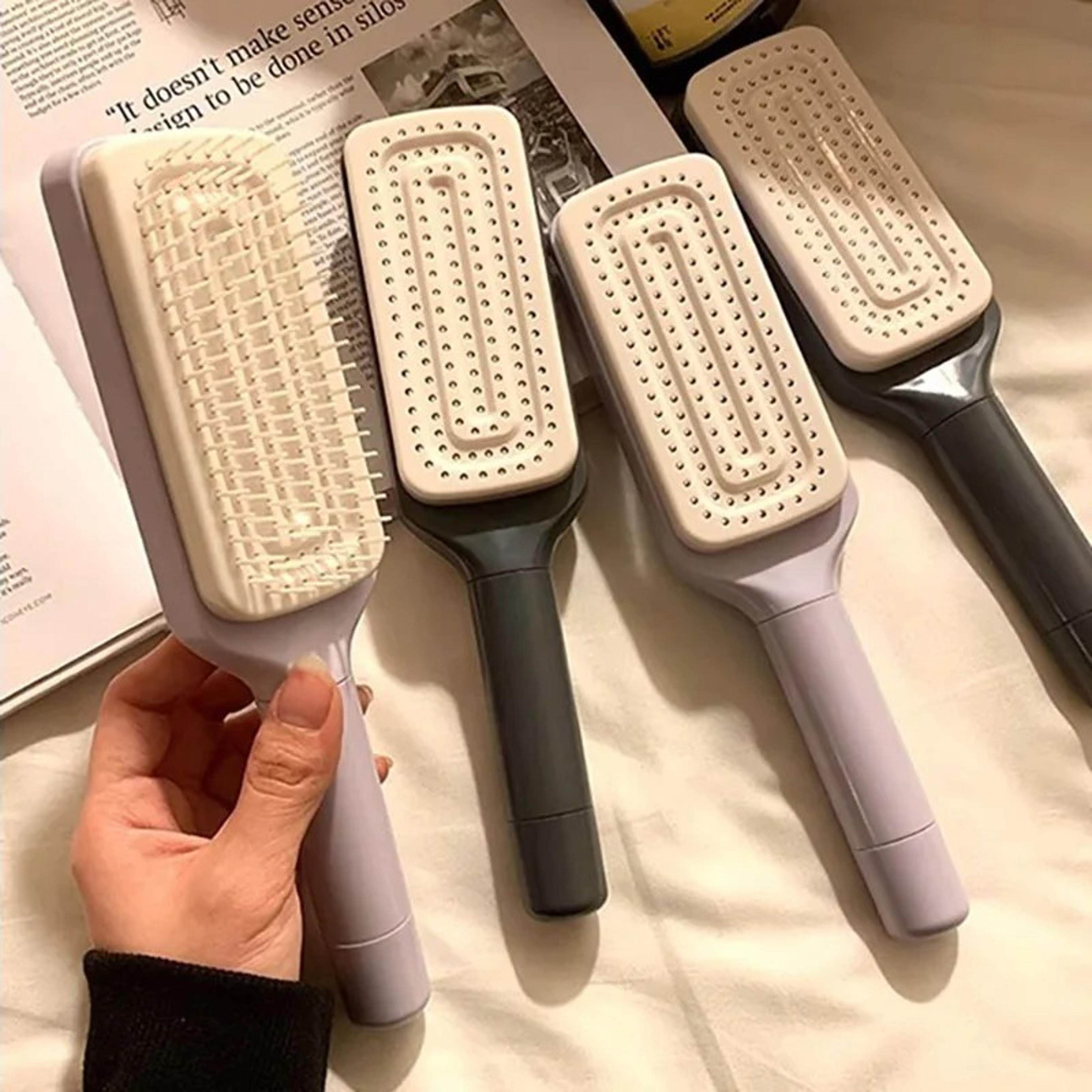 Self Cleaning Hair Brush With Rotating Scalp Massage Air Cushion For Smooth Detangling 2