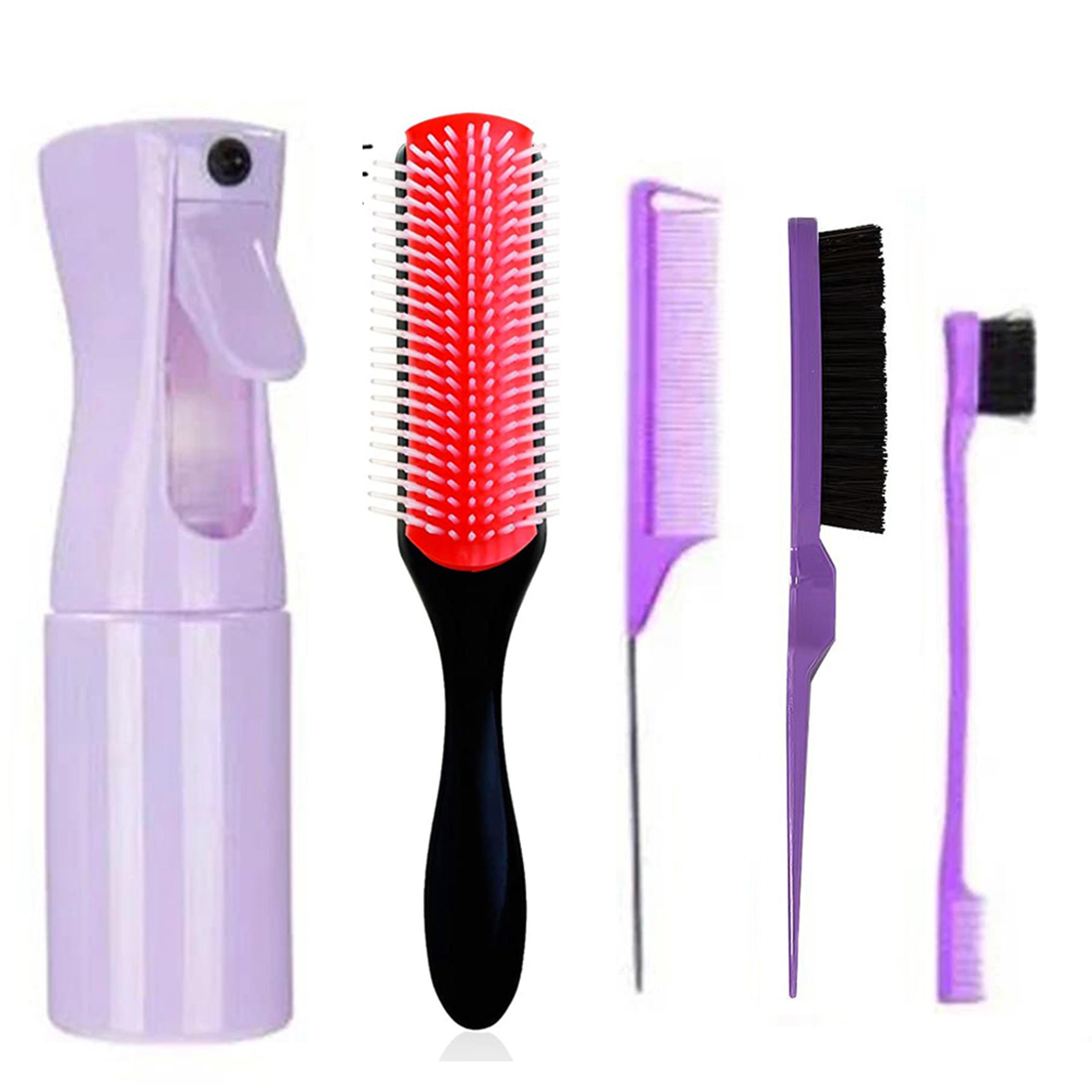 Curly Hair Detangling Hair Brush Set With Scalp Massage Tools Piece Kit 8