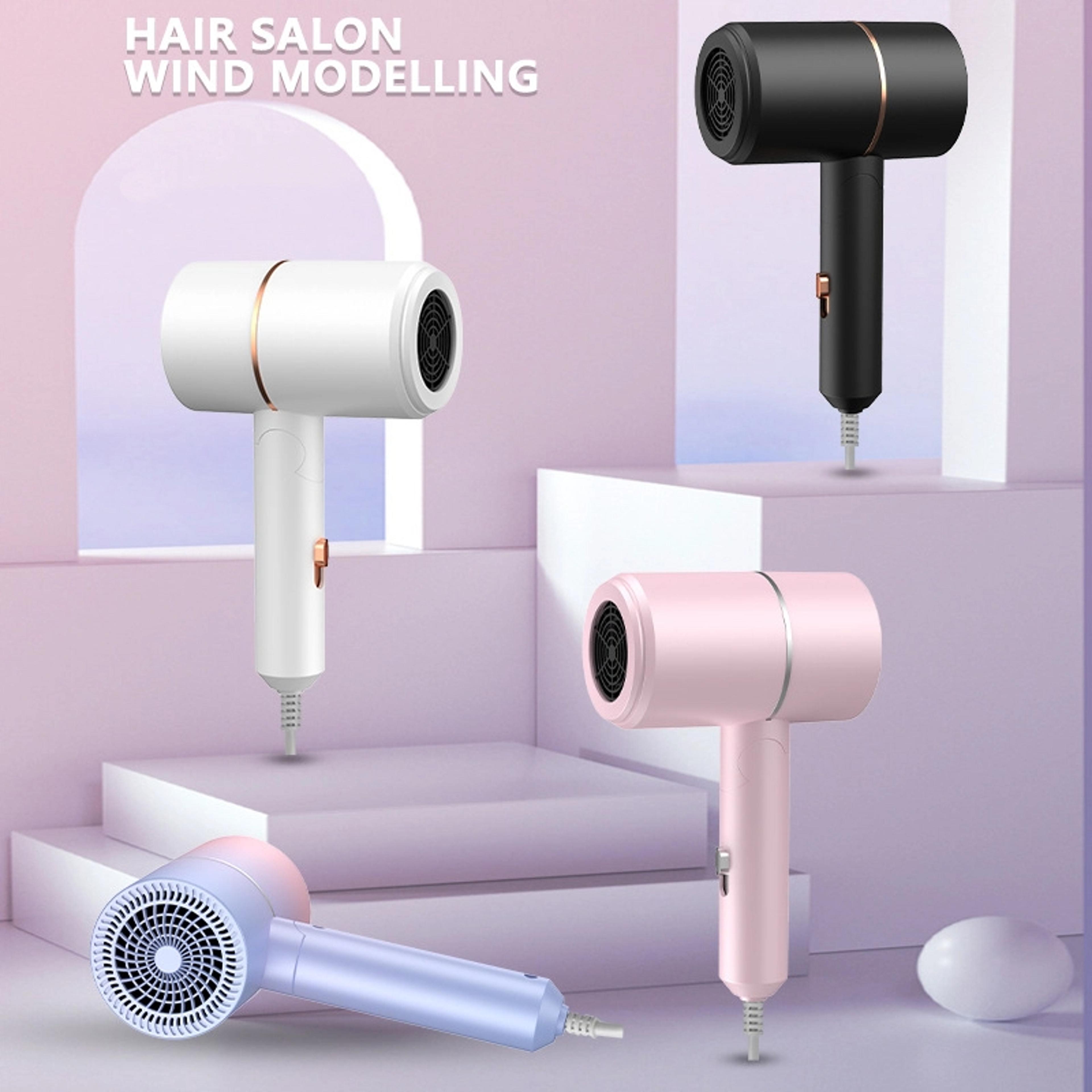 Folding Negative Ion Hair Dryer Portable Quiet Travel Blow Dryer With Thermostatic Heat 3