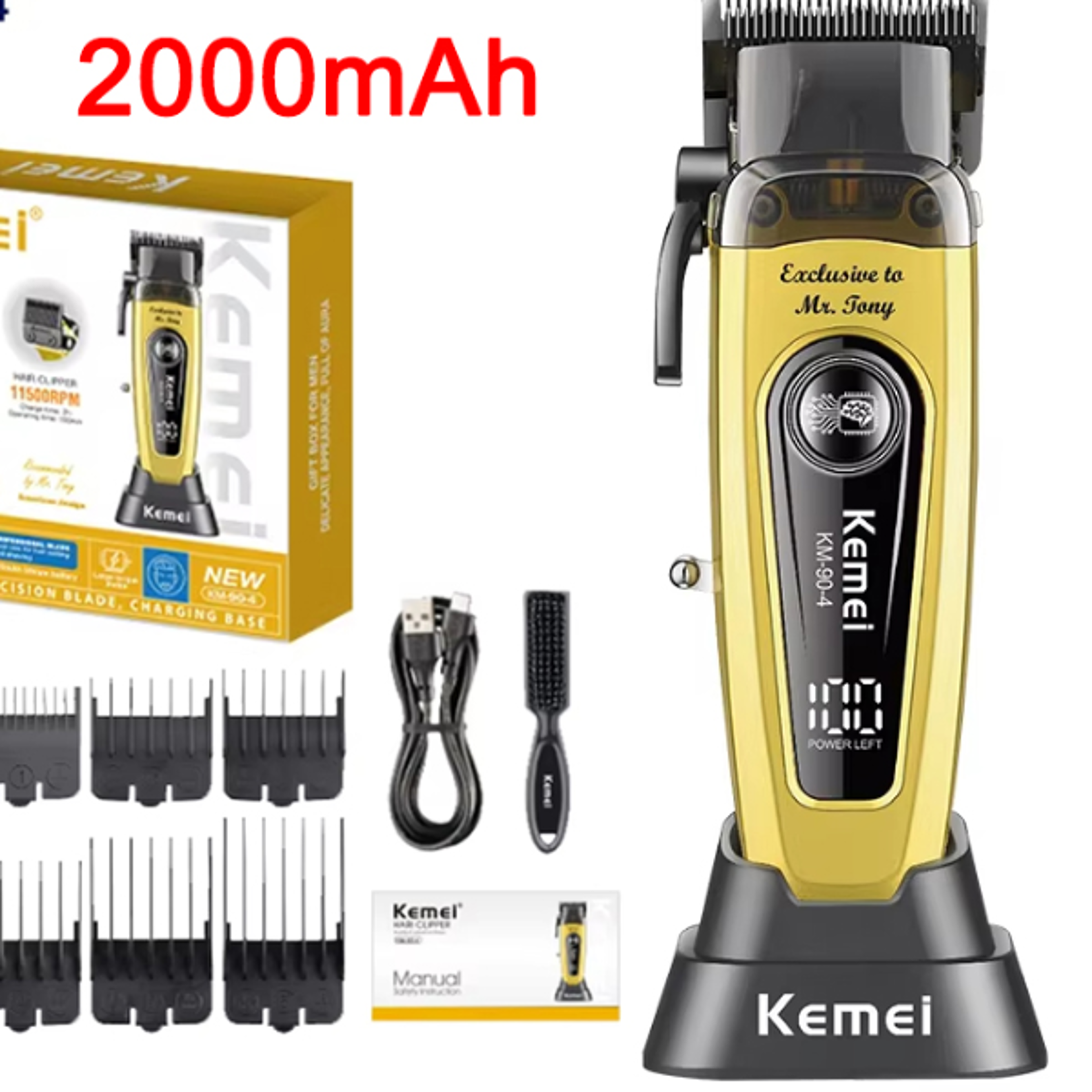 professional hair clipper brushless cordless barber trimmer