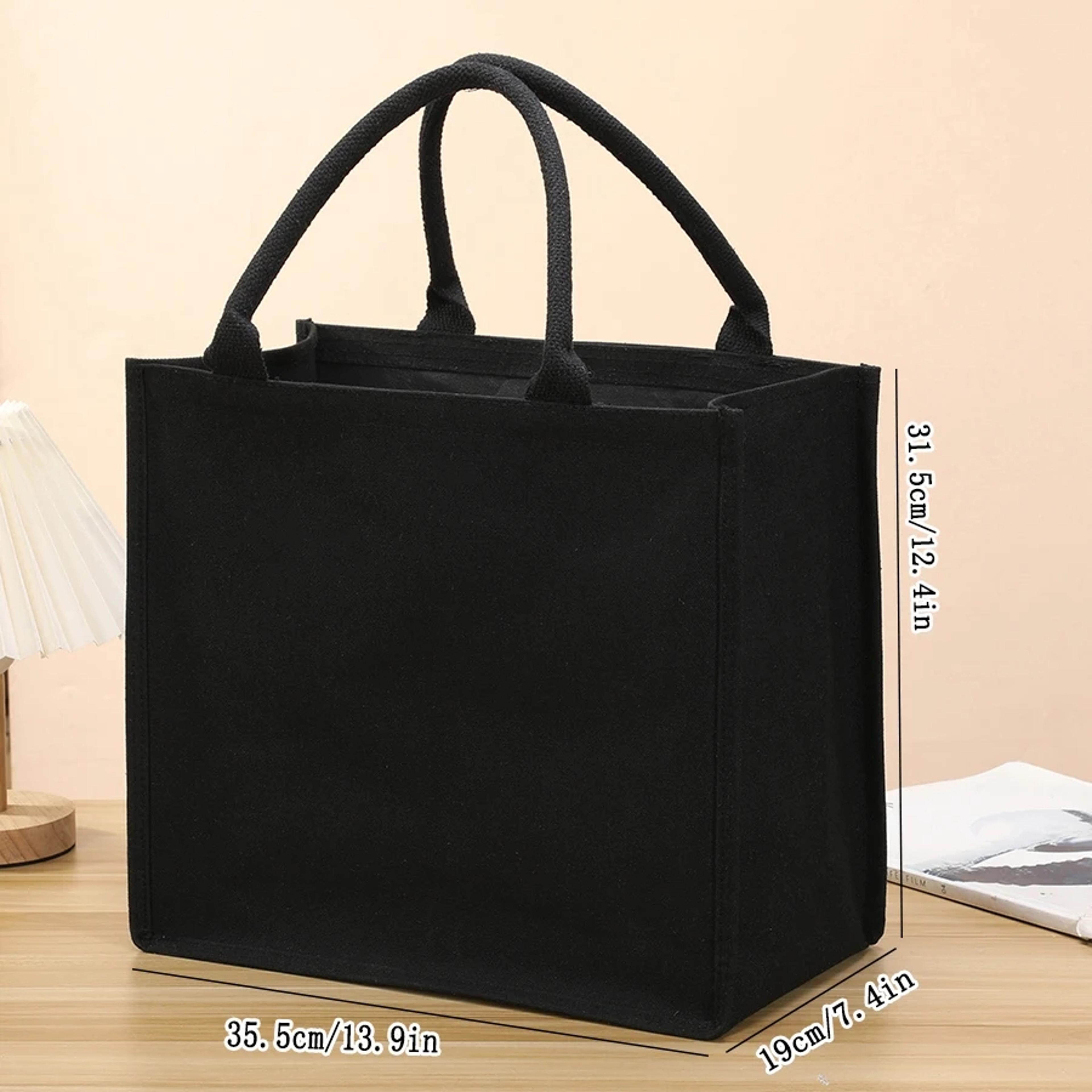 Large Capacity Canvas Tote Bag For Men  Women Thickened Everyday Shopping Handbag 4