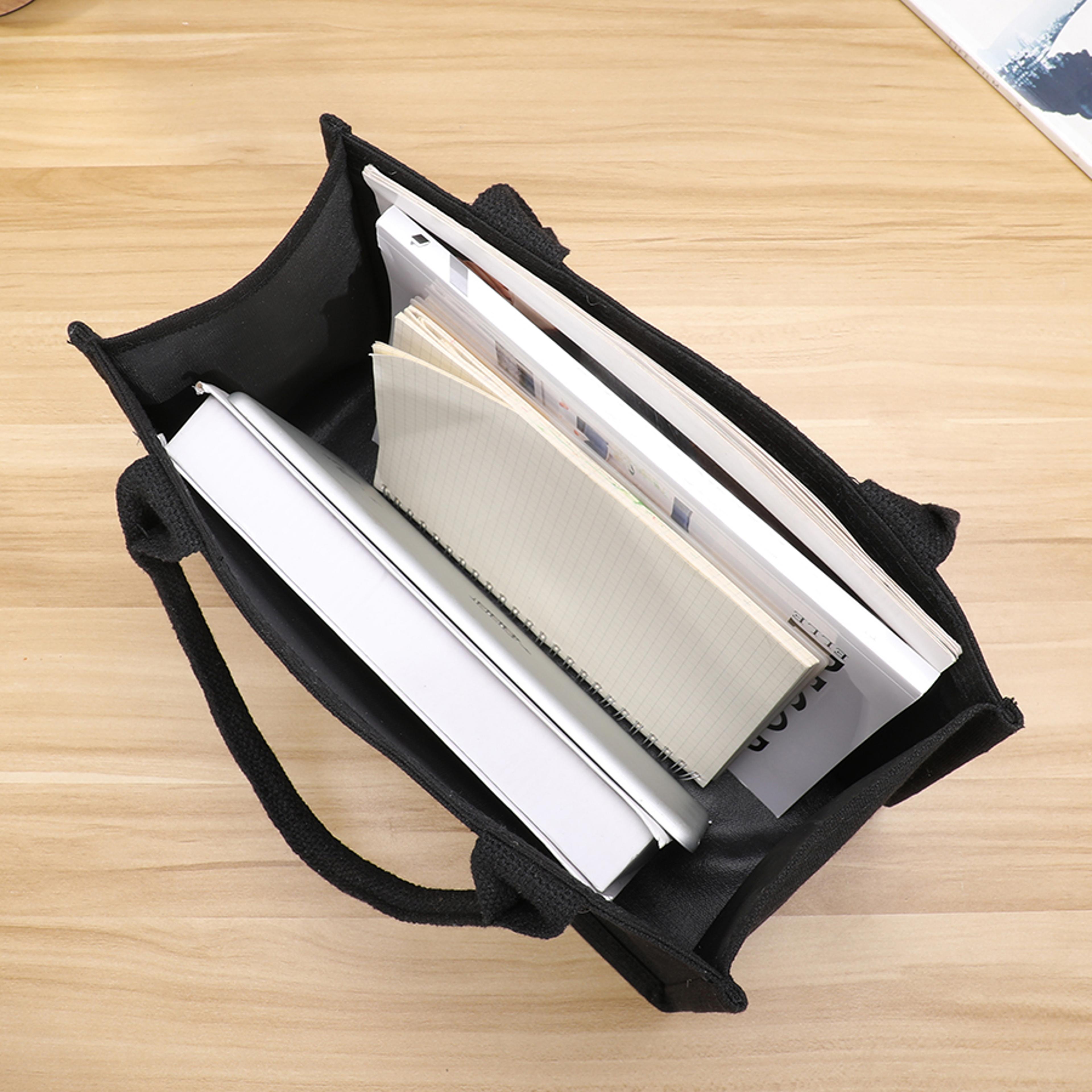 Large Capacity Canvas Tote Bag For Men  Women Thickened Everyday Shopping Handbag 2