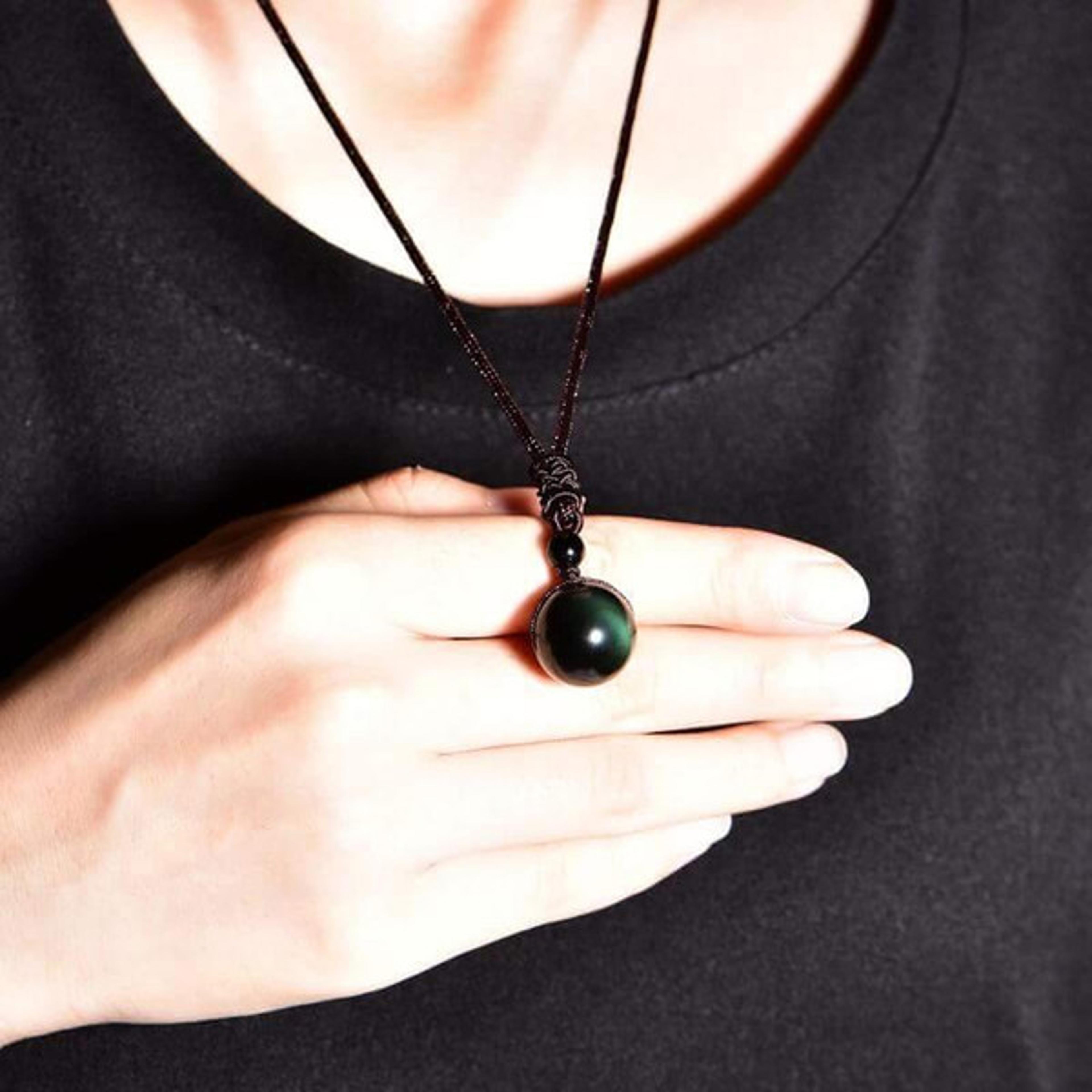 Obsidian Necklace Crystal For Women 3