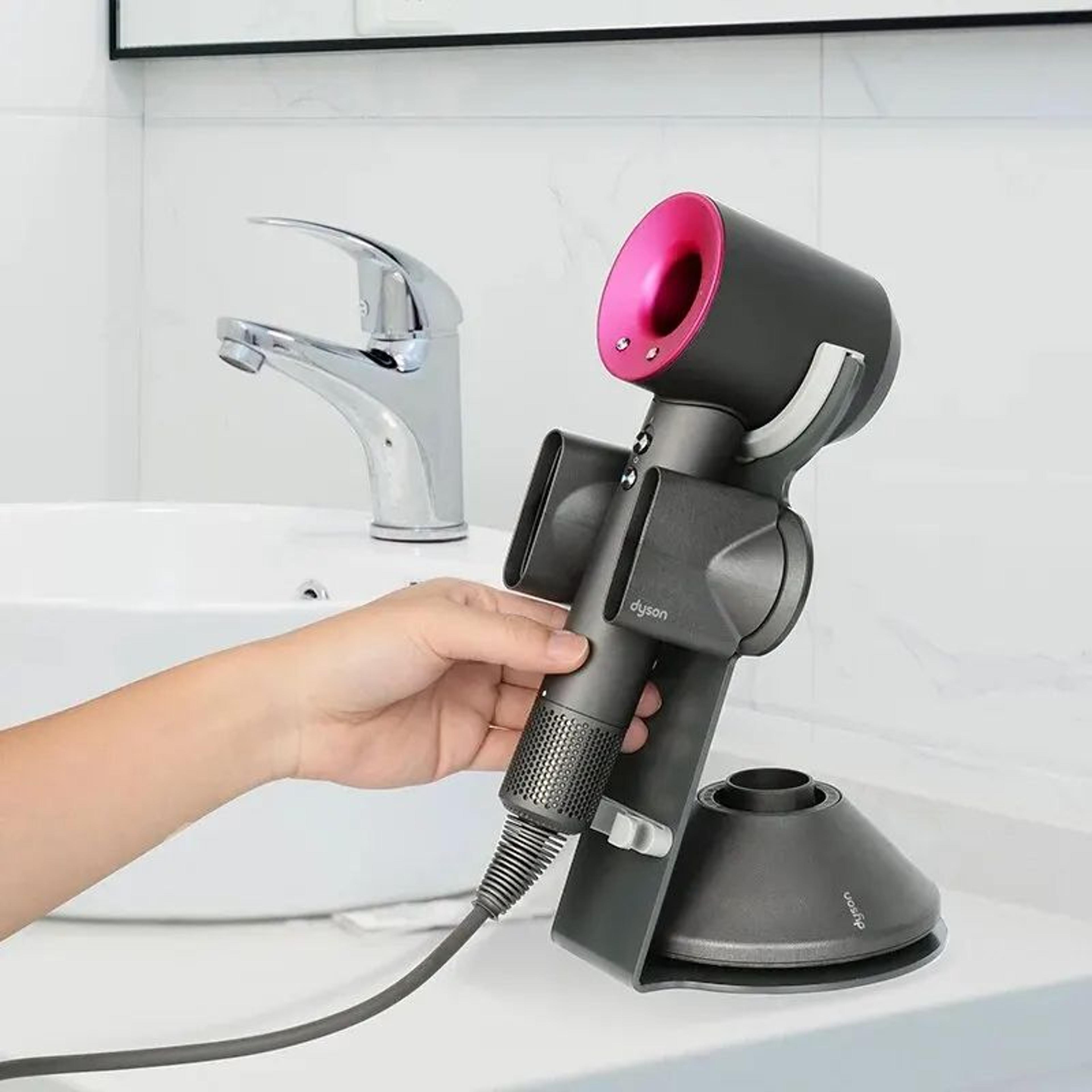 hair dryer rack table top dyson metal hanger for vertical blow dryer storage, no punching desk shelf