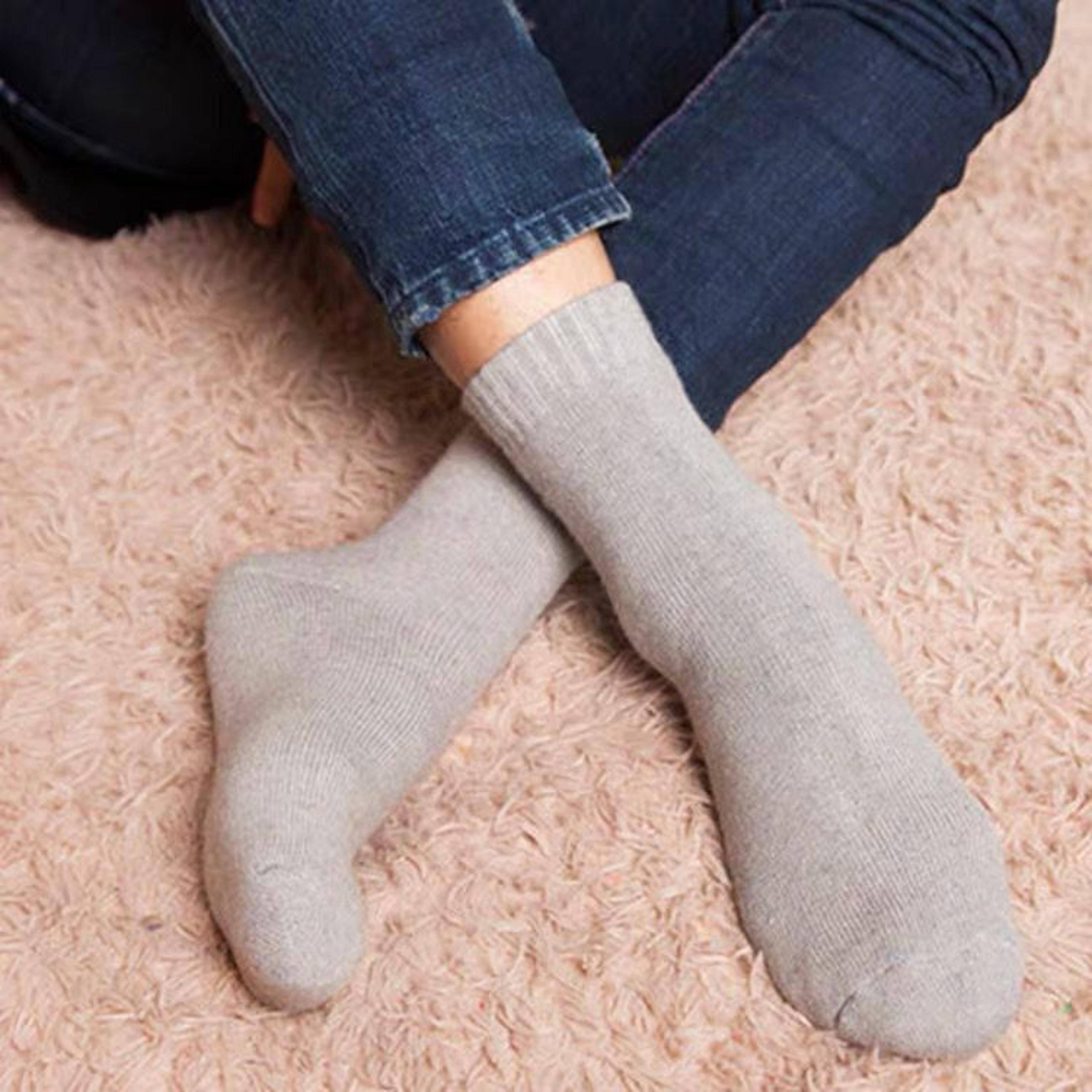 new winter super thicker warm socks, merino wool socks for men & women – cozy snow terry socks for cold weathers