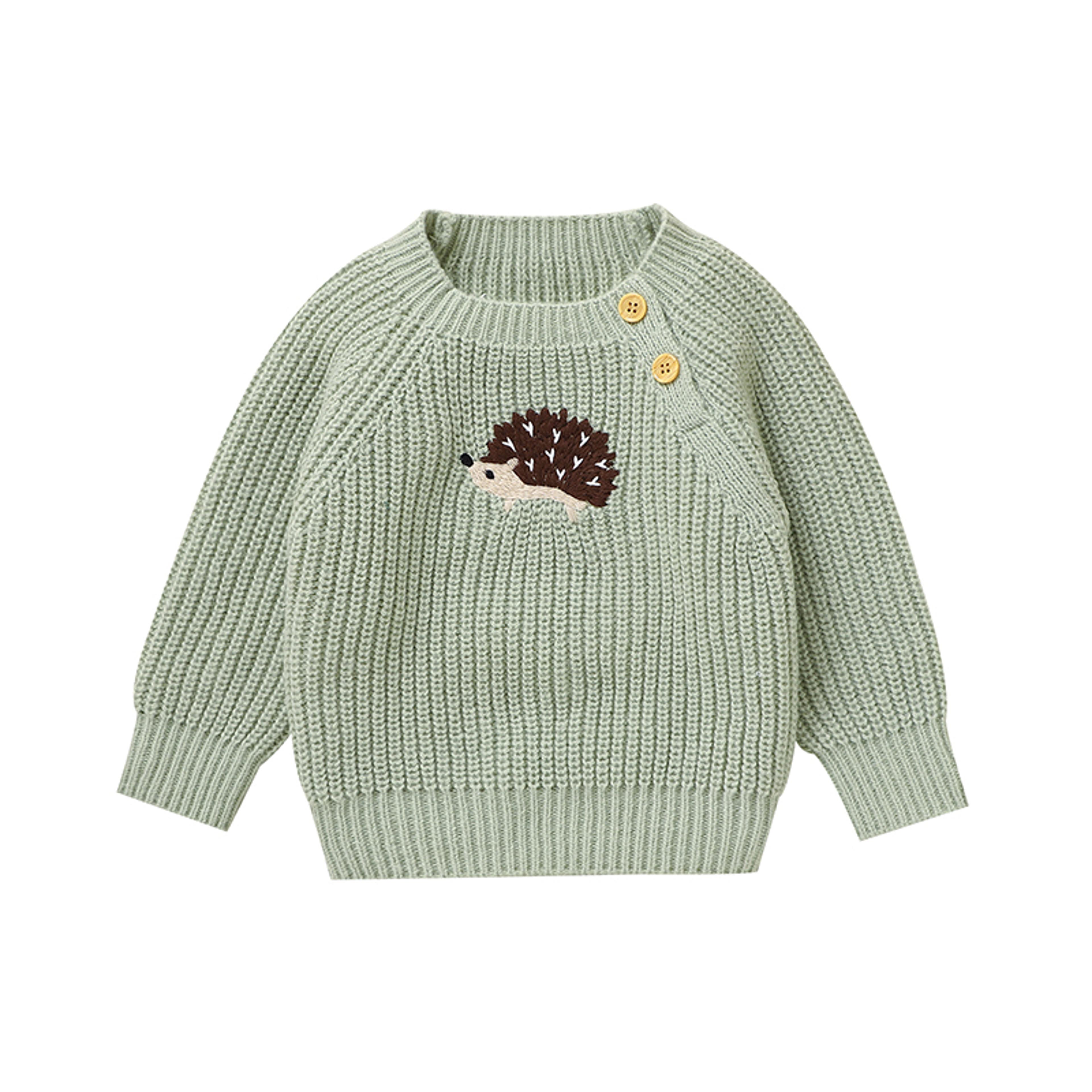 Cute Cartoon Hedgehog Knitted Baby Sweater Pullover Long Sleeve Autumn Infant Children Clothing For 6