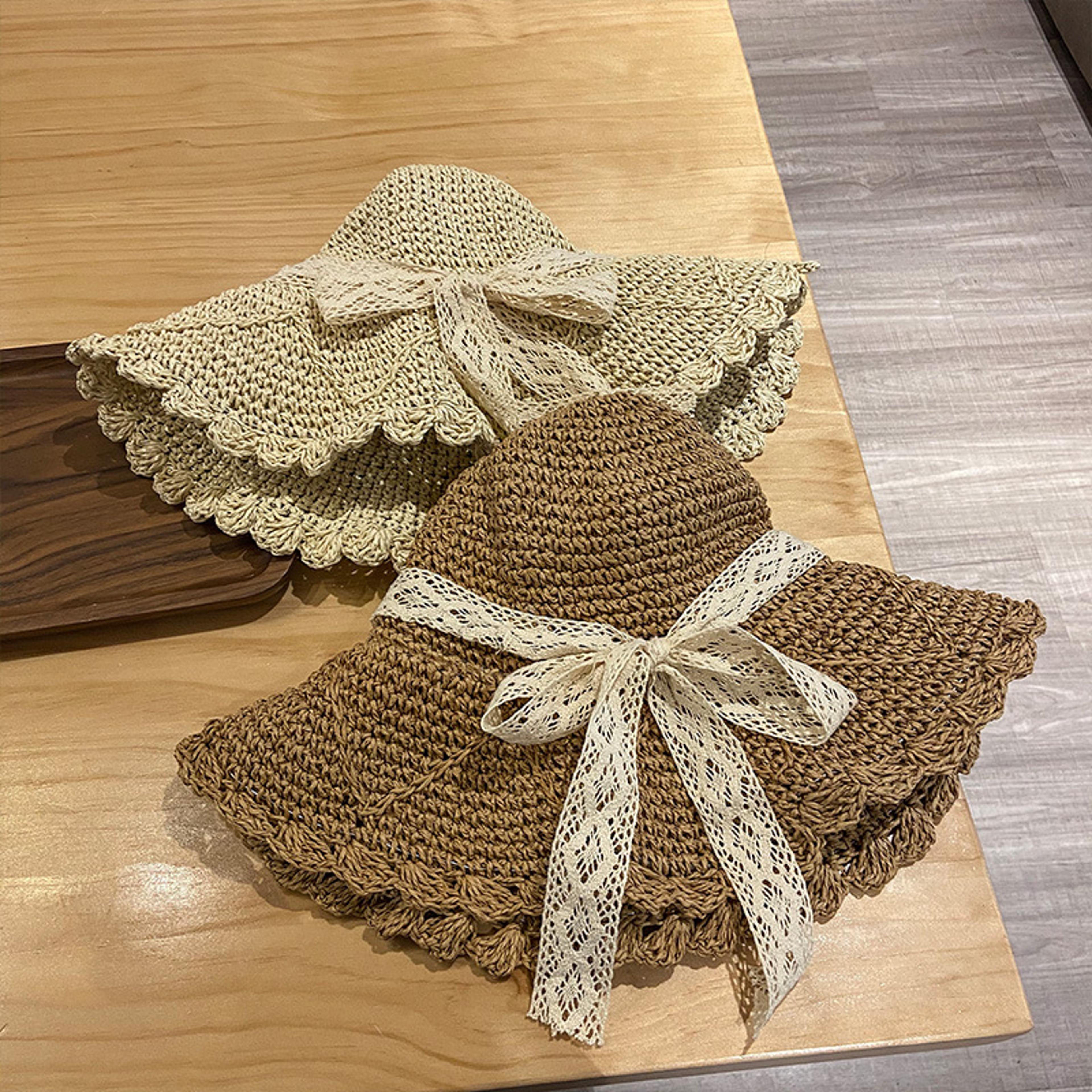 Women Widebrimmed Straw Hat  Foldable Beach Sun Hat For Summer Vacation 2