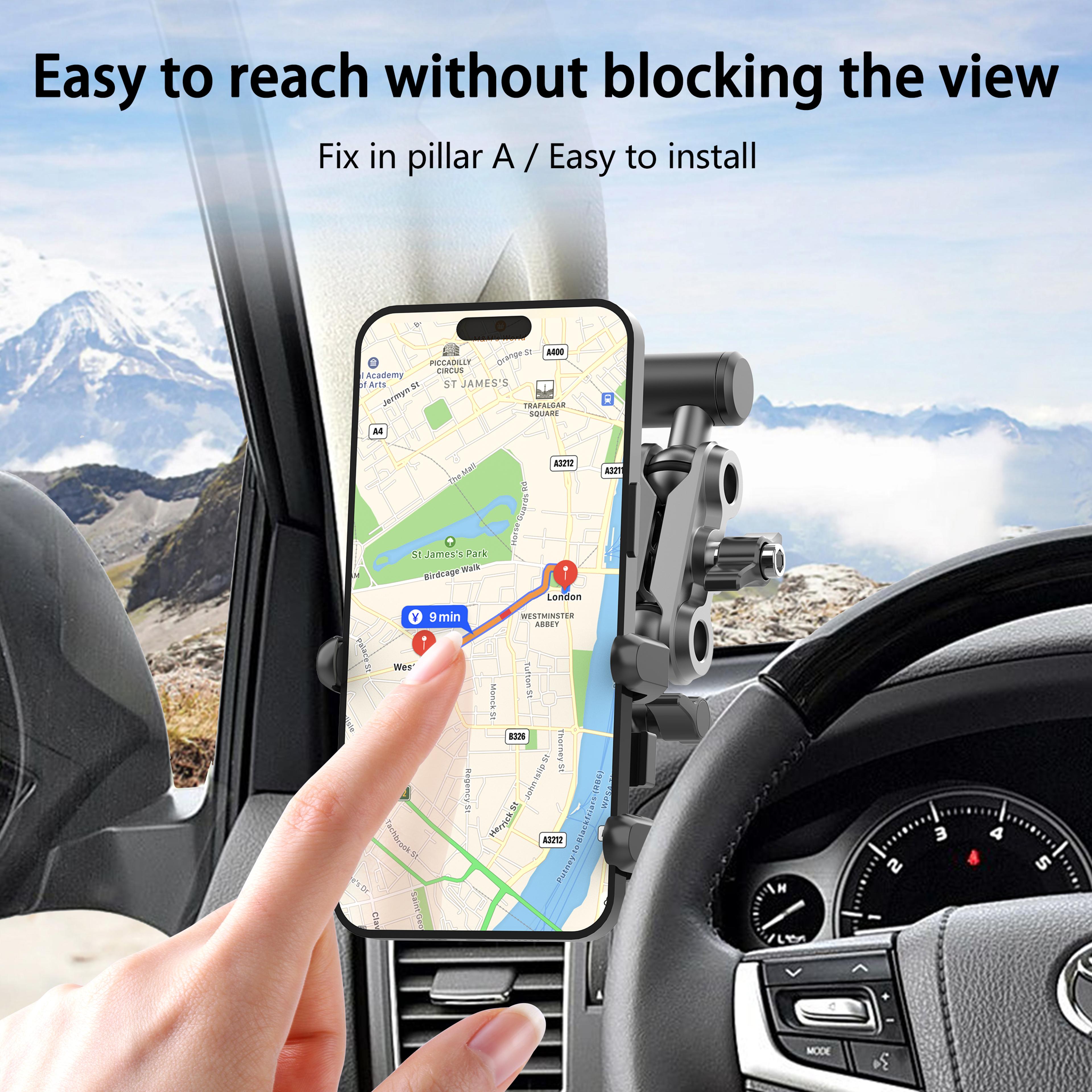 Offroad Vehicle Car Apillar Mobile Phone Bracket Truck Handle Armrest Mobile Holder 1