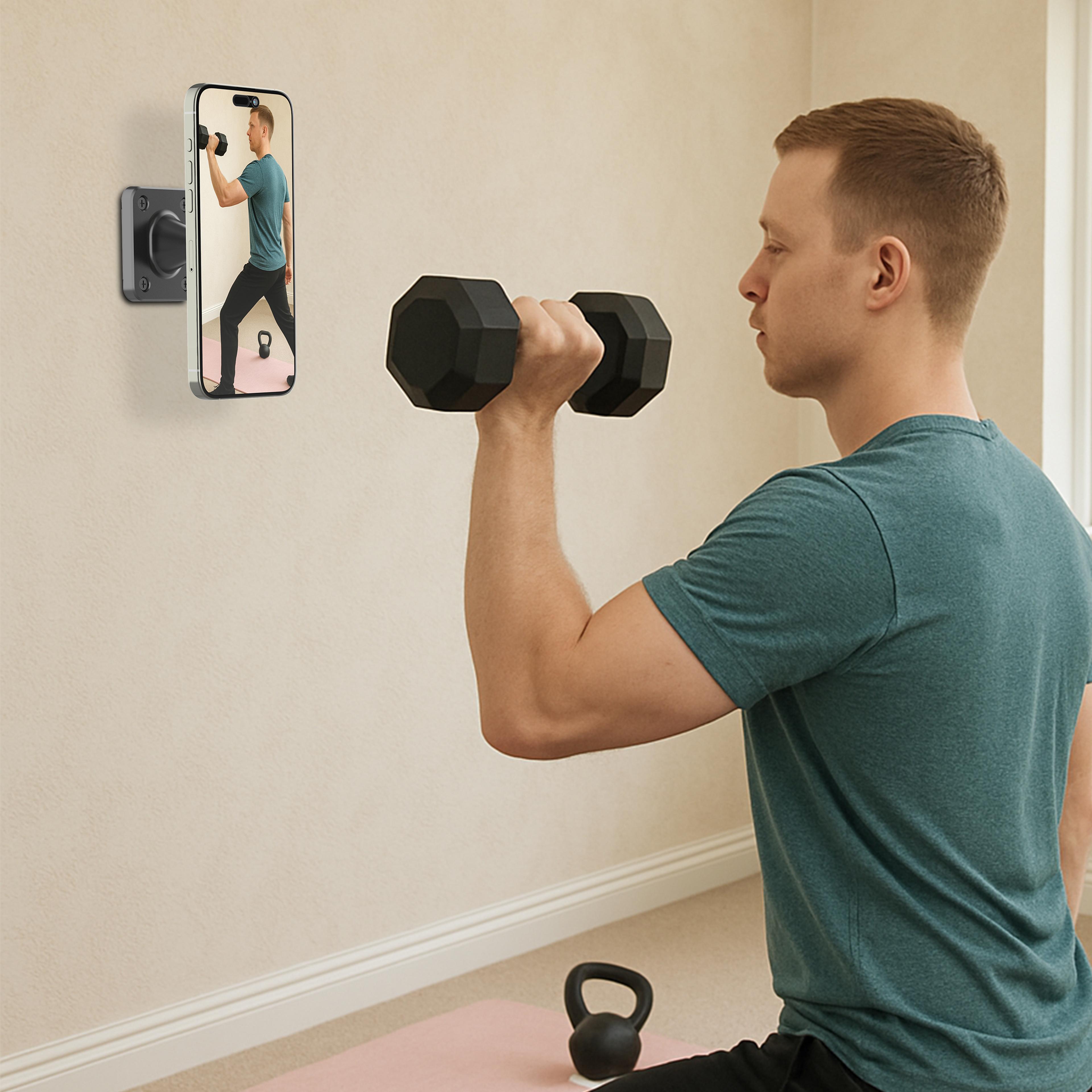 Phone Holder For Truck Car Boat Wall Desk Magnetic Wall Mount Compatible With All Smartphones 5