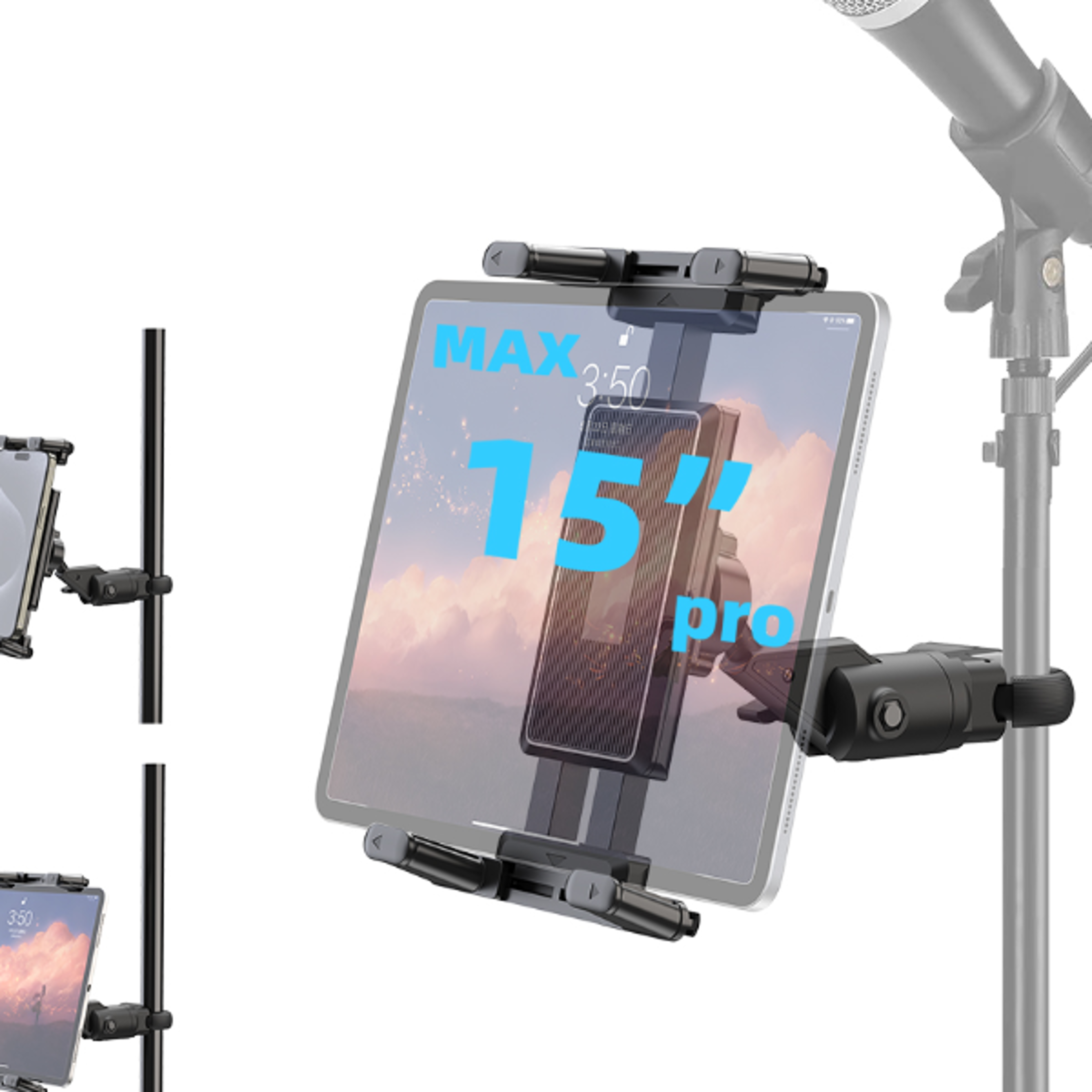 tablet holder music stand for ipad, smartphone, microphone music for shee music