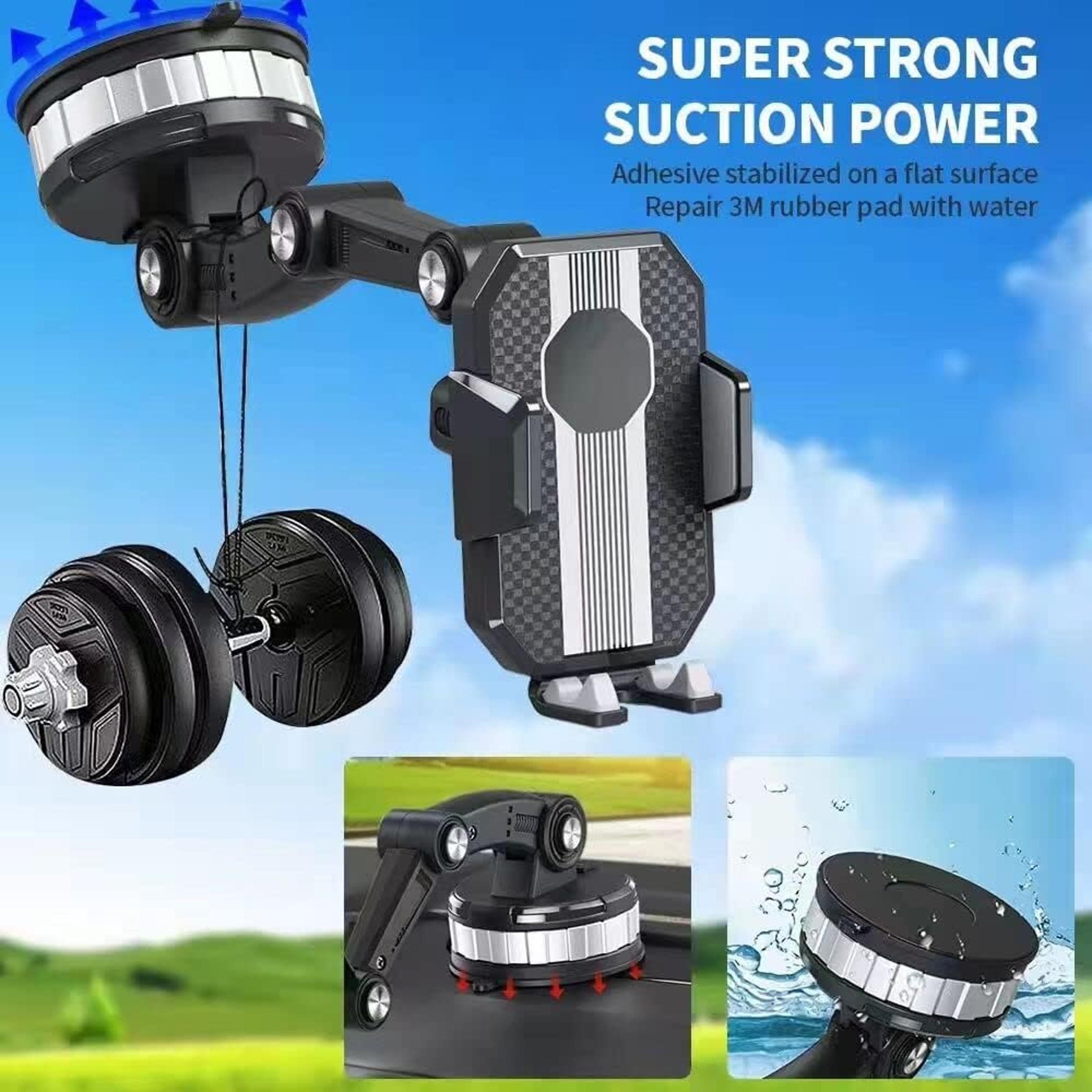 OneButton Popup Universal Dashboard Windshield Phone Holder Strong Suction Cup Cell Phone Stand 1