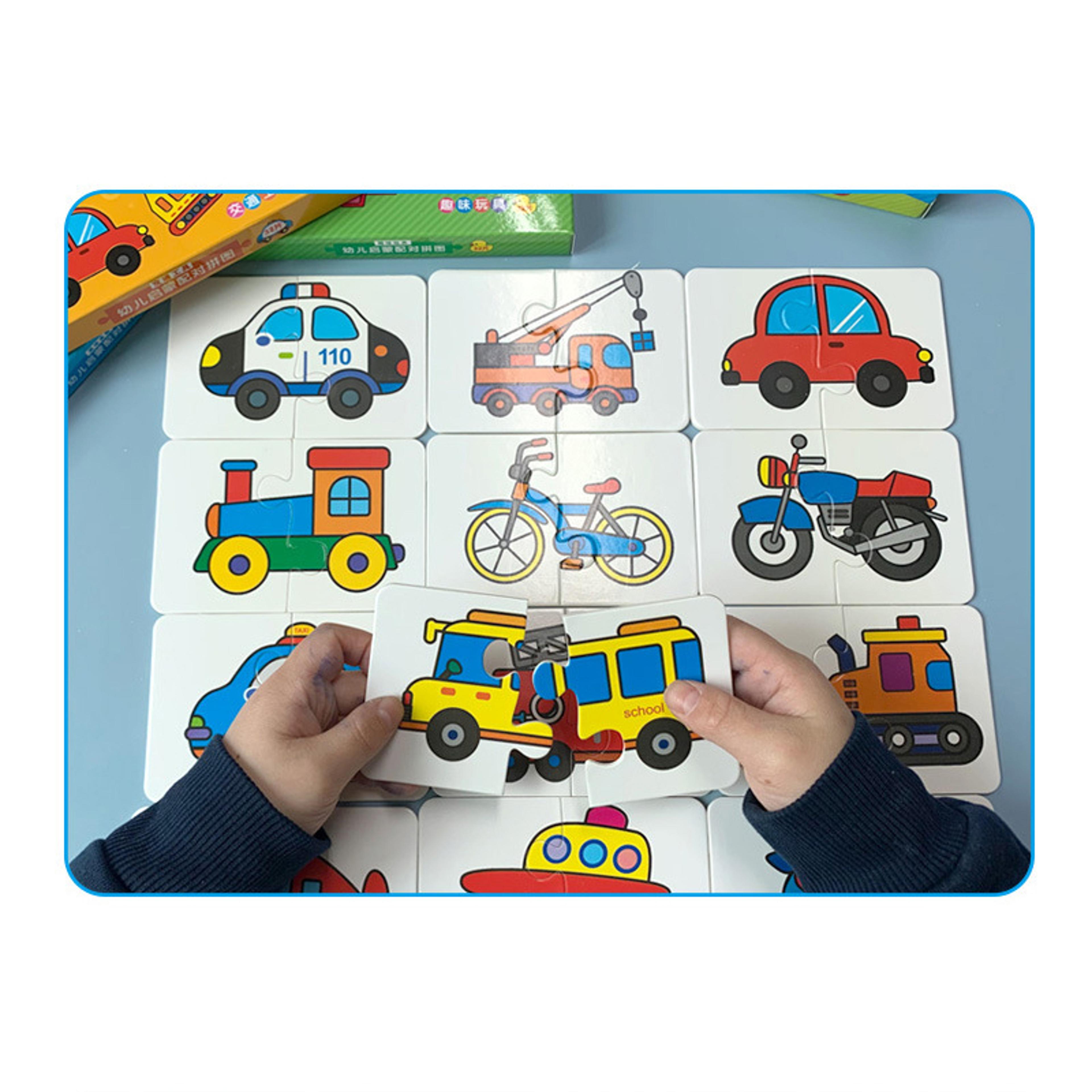 Educational Puzzle Toy For Kids Matching Card Game Baby Cognitive Fruit Animal Learning Montessori  10