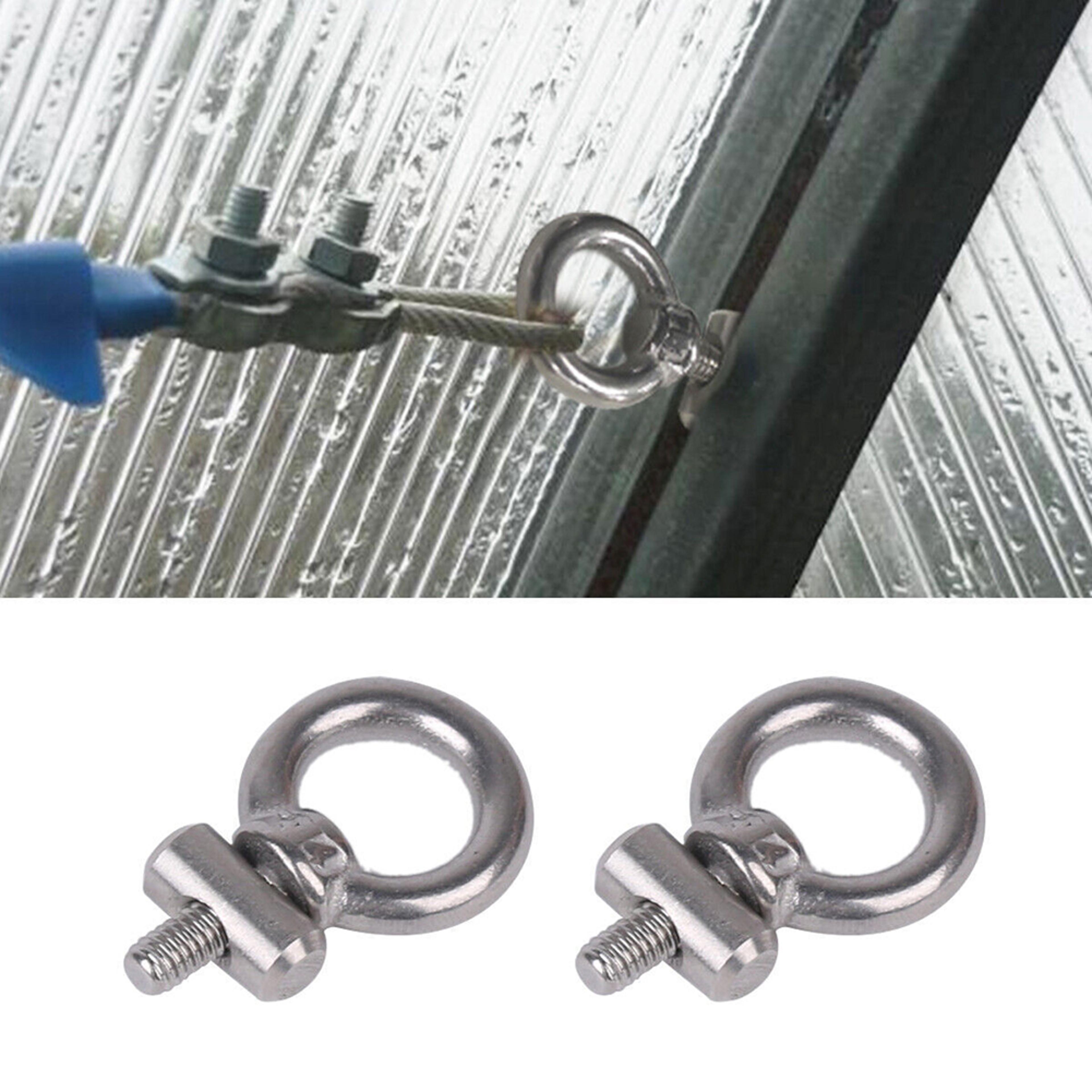 motorhome awning rail stoppers, stainless steel cable ropelifting ring for campervan and caravan outdoor slide