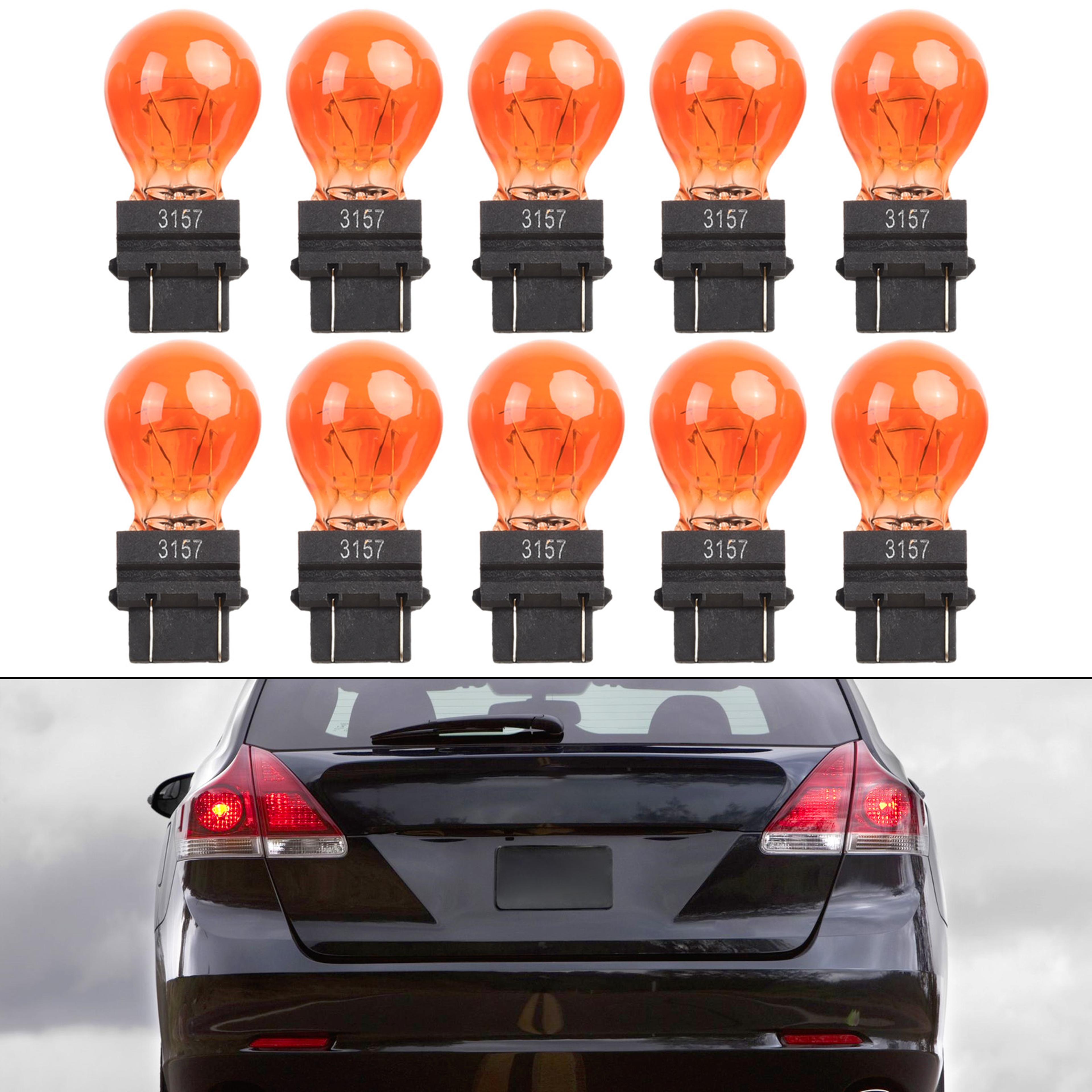 quartz glass clear and amber tail signal brake light bulbs, automotive brake light accessories