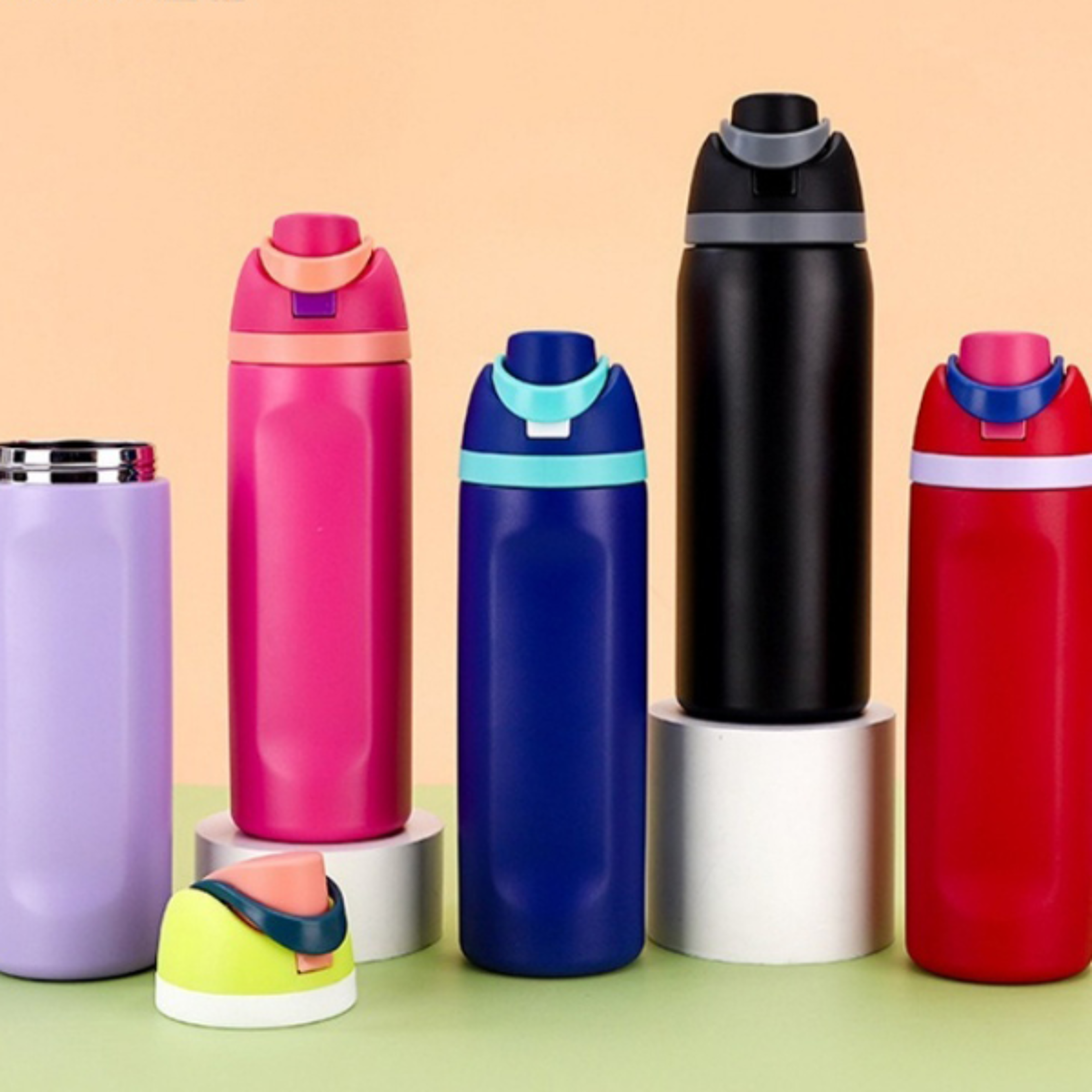 kids straw cup, thermos cup fruit mug, stainless steel travel thermal water bottles