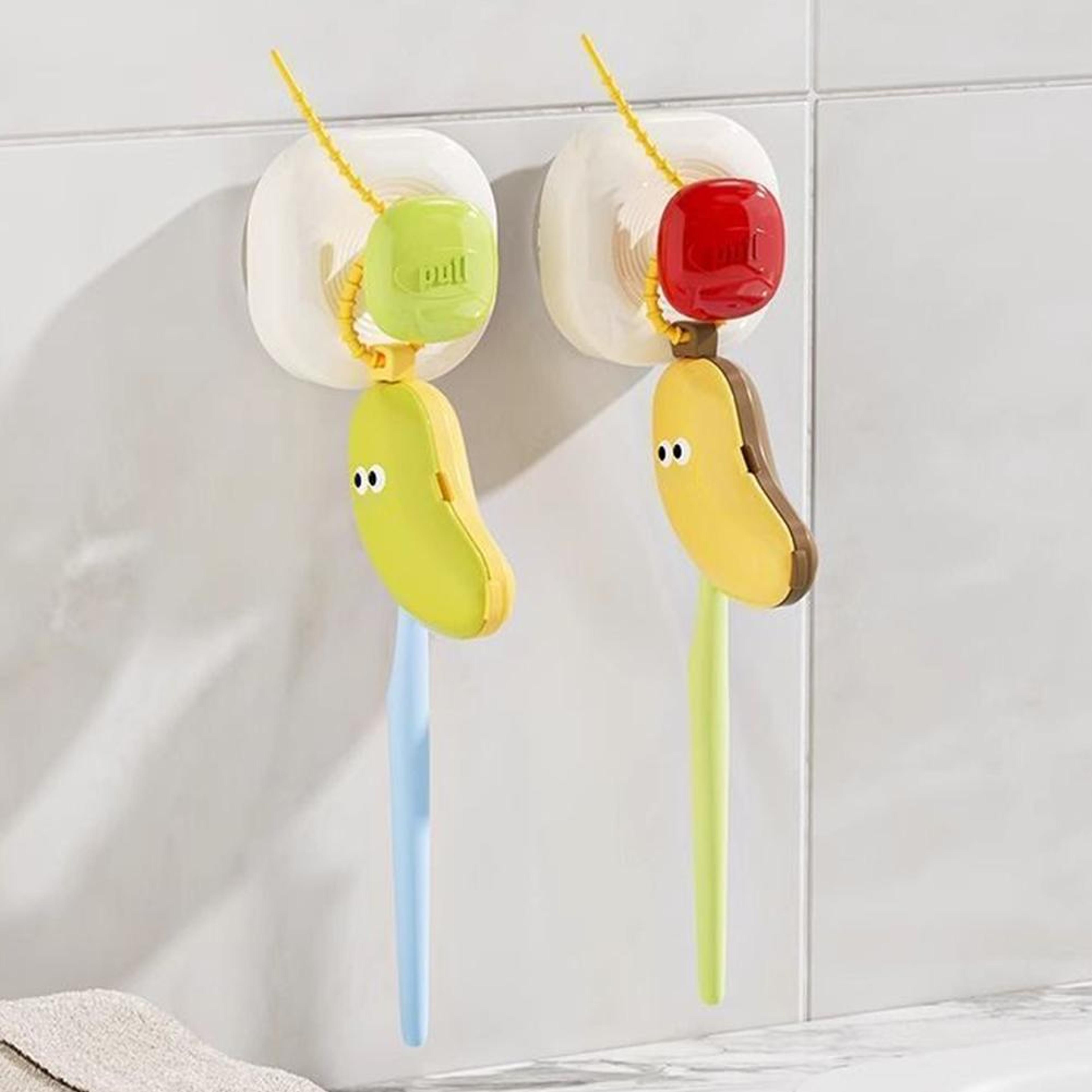 portable travel toothbrush cover with toothpaste storage case -banana shaped toothbrush protector & brush pod for travel